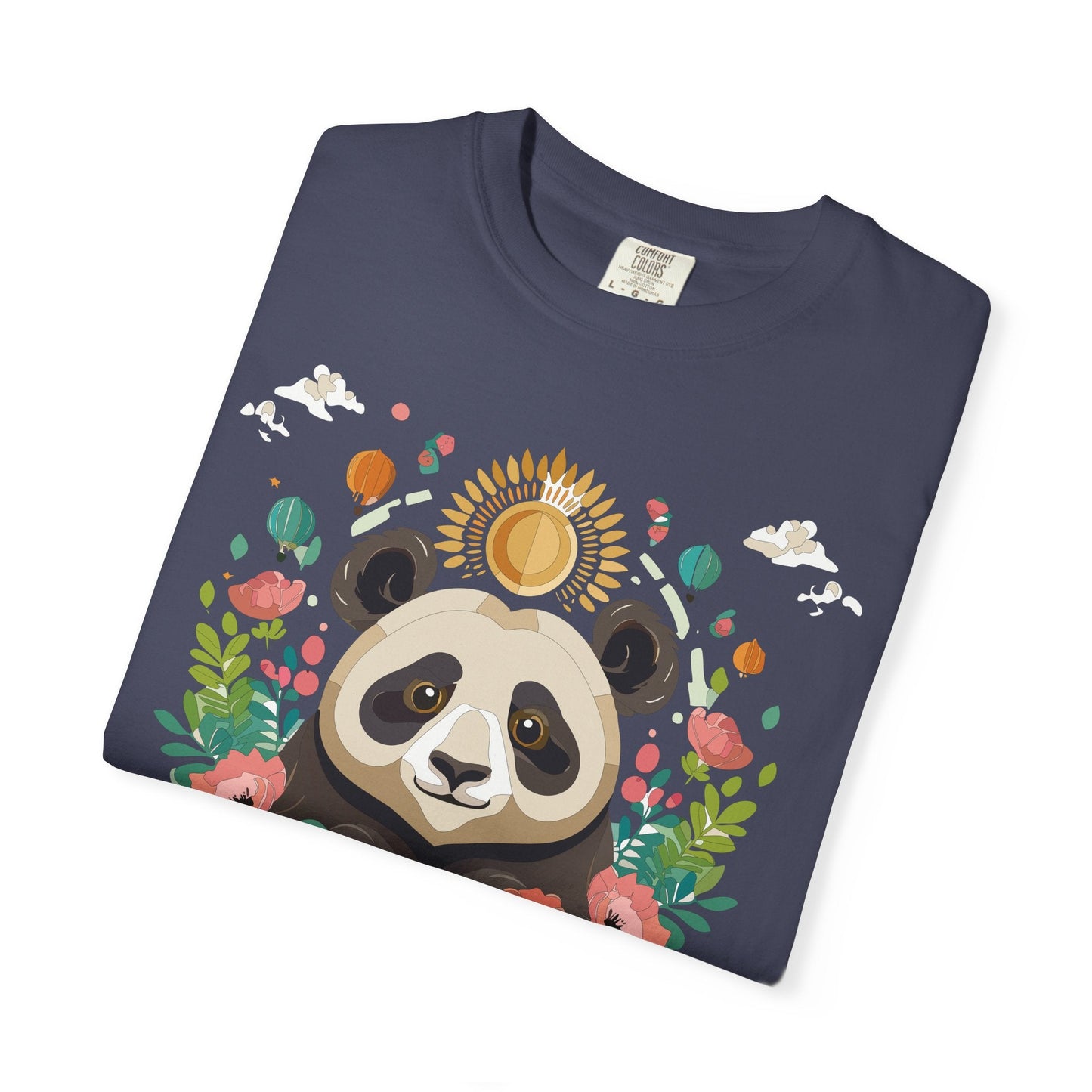 Panda Portrait Graphic T-Shirt Unisex Cotton Floral Animal Art Tee p4
