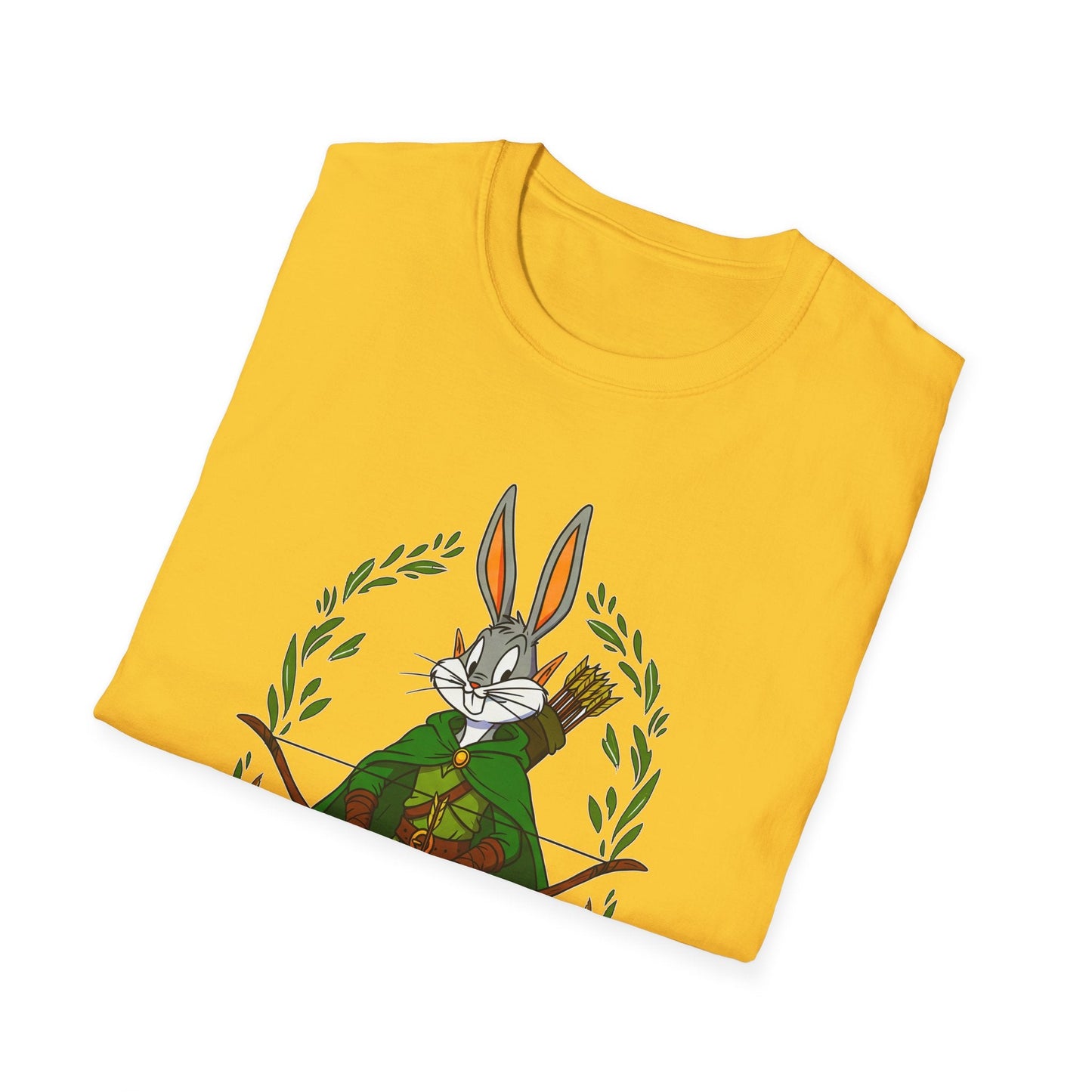 Bugs Bunny T Shirt Cartoon Art Tee Unisex Gildan Softstyle 64000 100 Percent Ring Spun Cotton