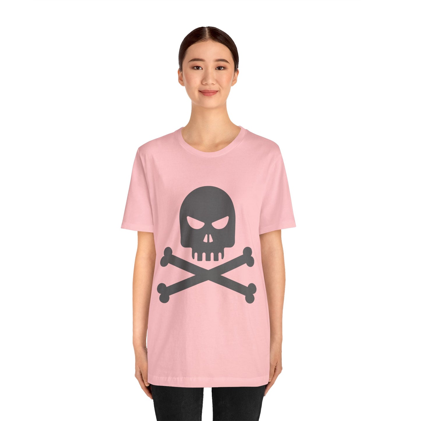 Unisex-T-Shirt aus Baumwolle mit Totenkopf