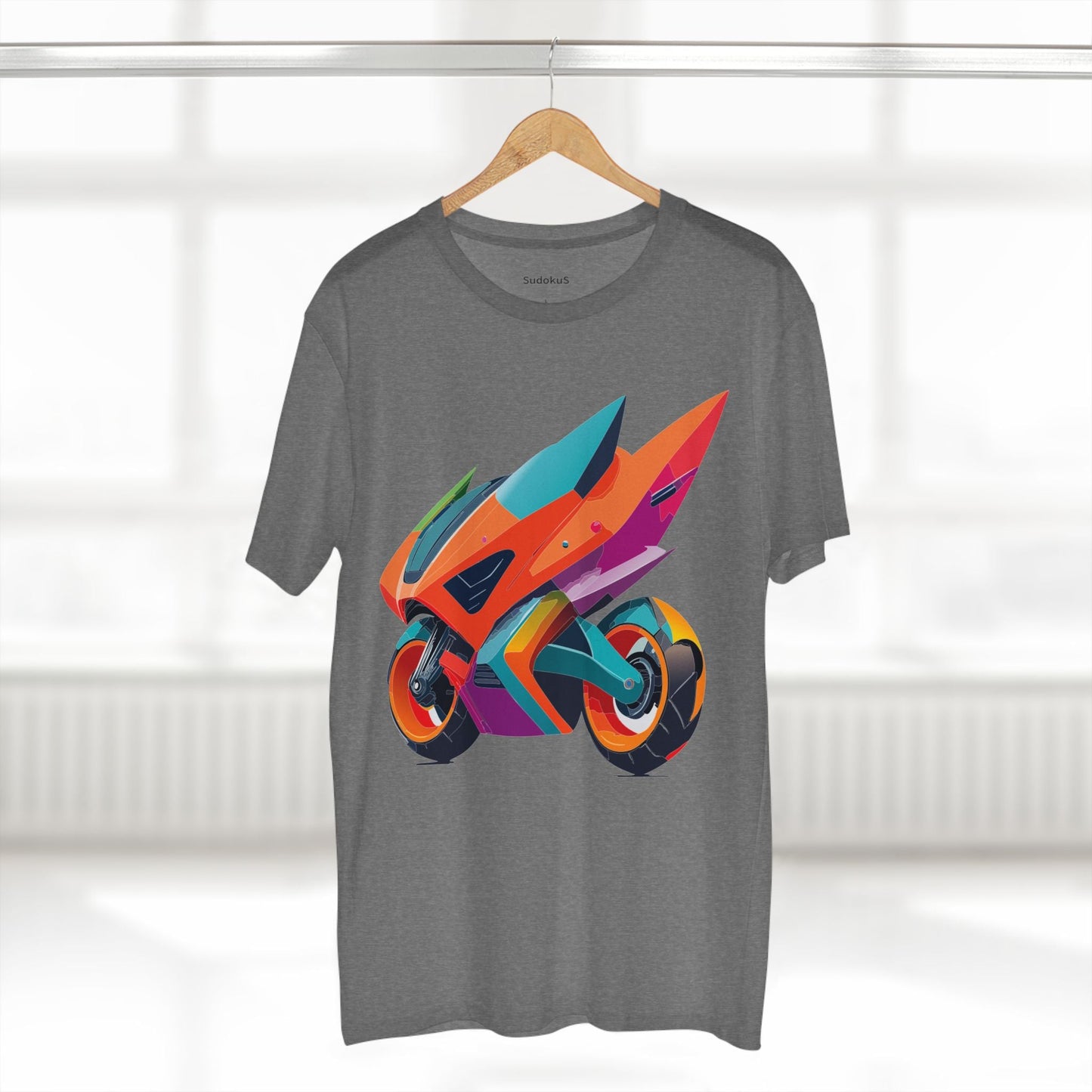 Moto Bike Graphic Unisex 100 Cotton Staple Tee 2
