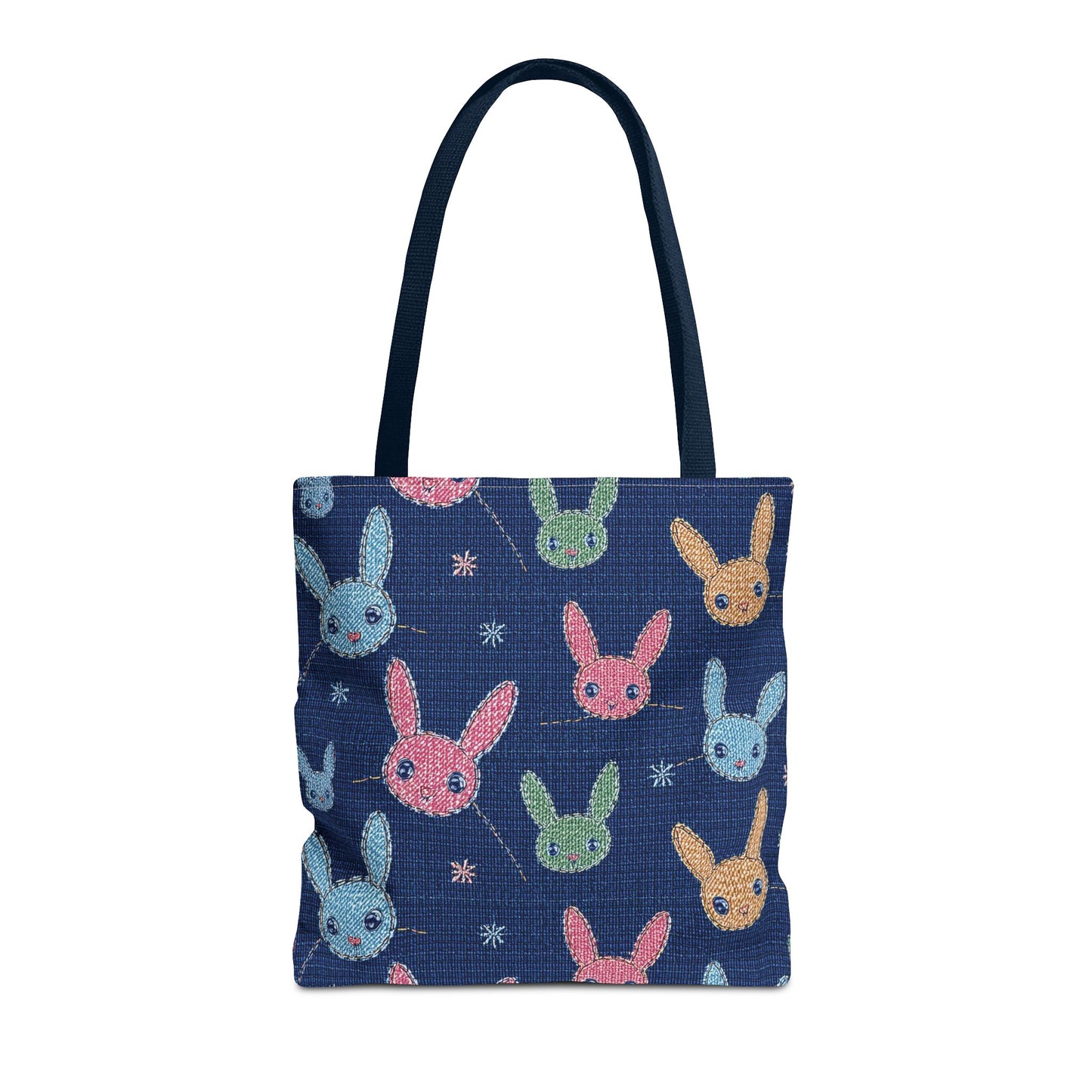 Denim Fabric Imitation Print Unisex Canvas Bag Poly Spun 3 Sizes Tote Bag 192-6
