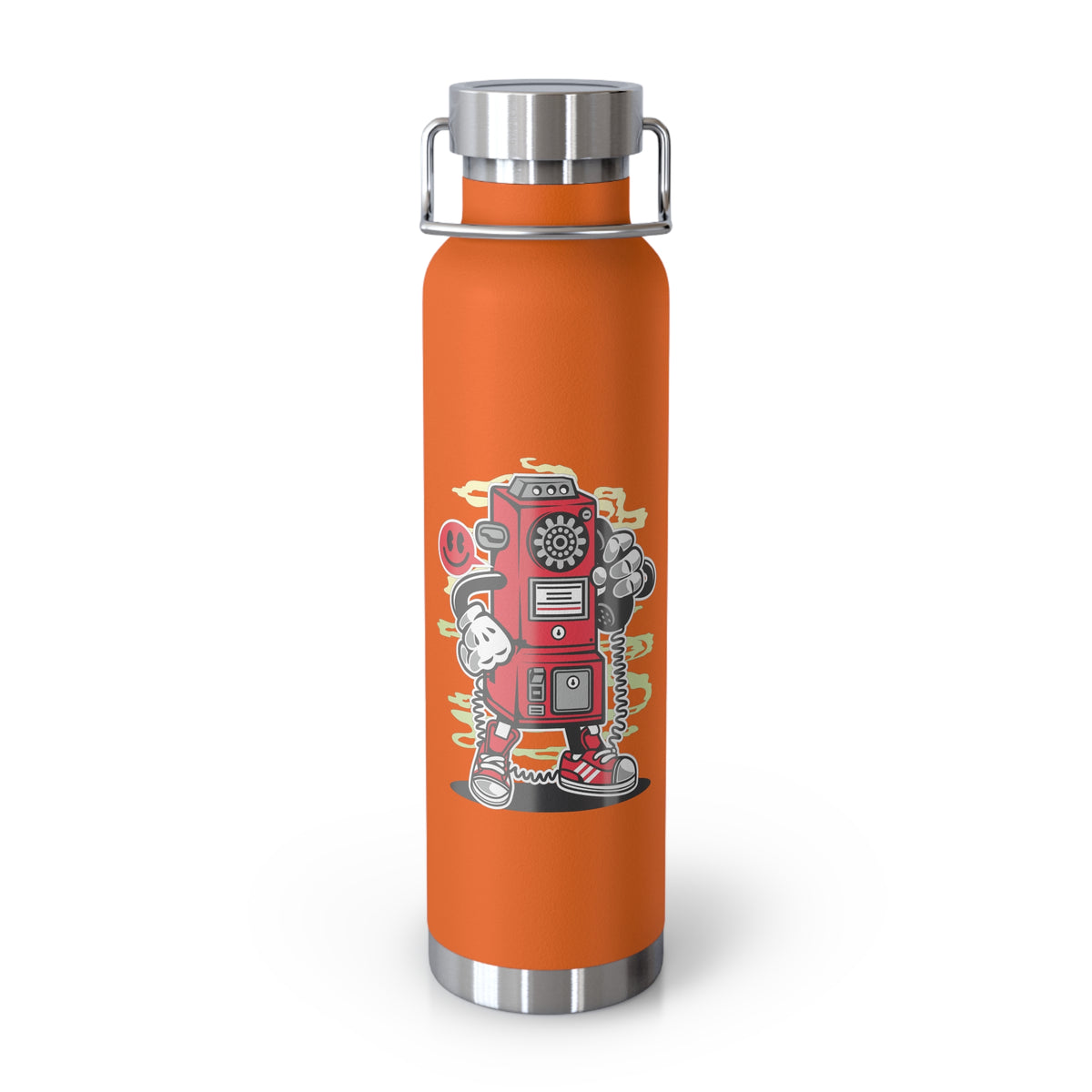 22oz Copper Insulated Water Bottle with Cartoon Design - CV92
