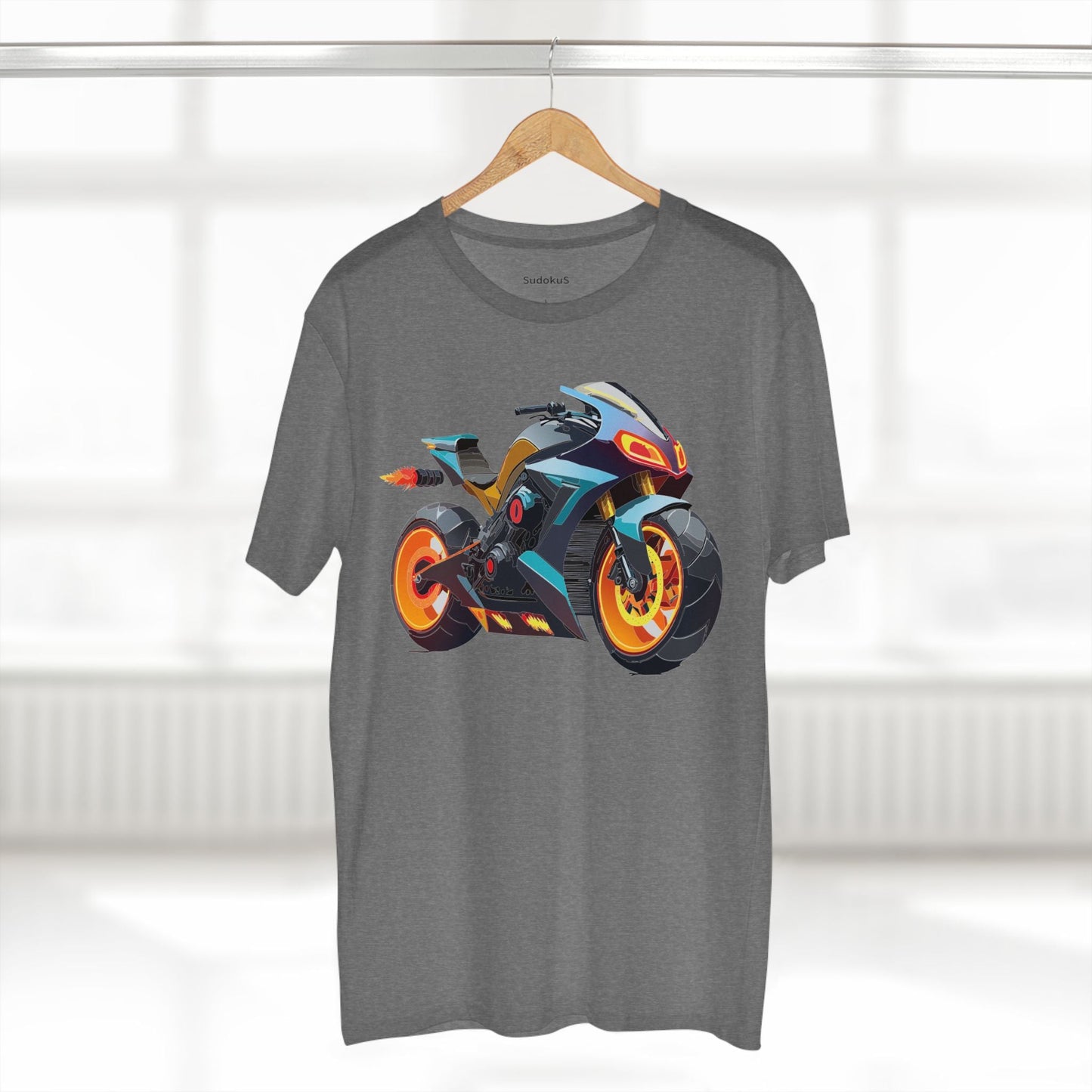 Moto Bike Graphic Unisex 100 Cotton Staple Tee 22
