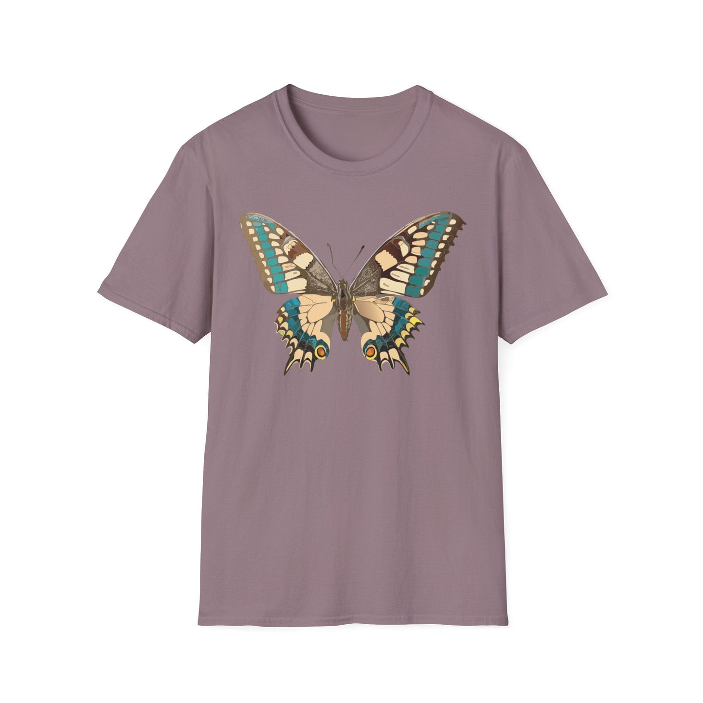 Unisex Butterfly T Shirt Softstyle 64000 Ring Spun Cotton Lightweight Tee Breathable Everyday Comfort