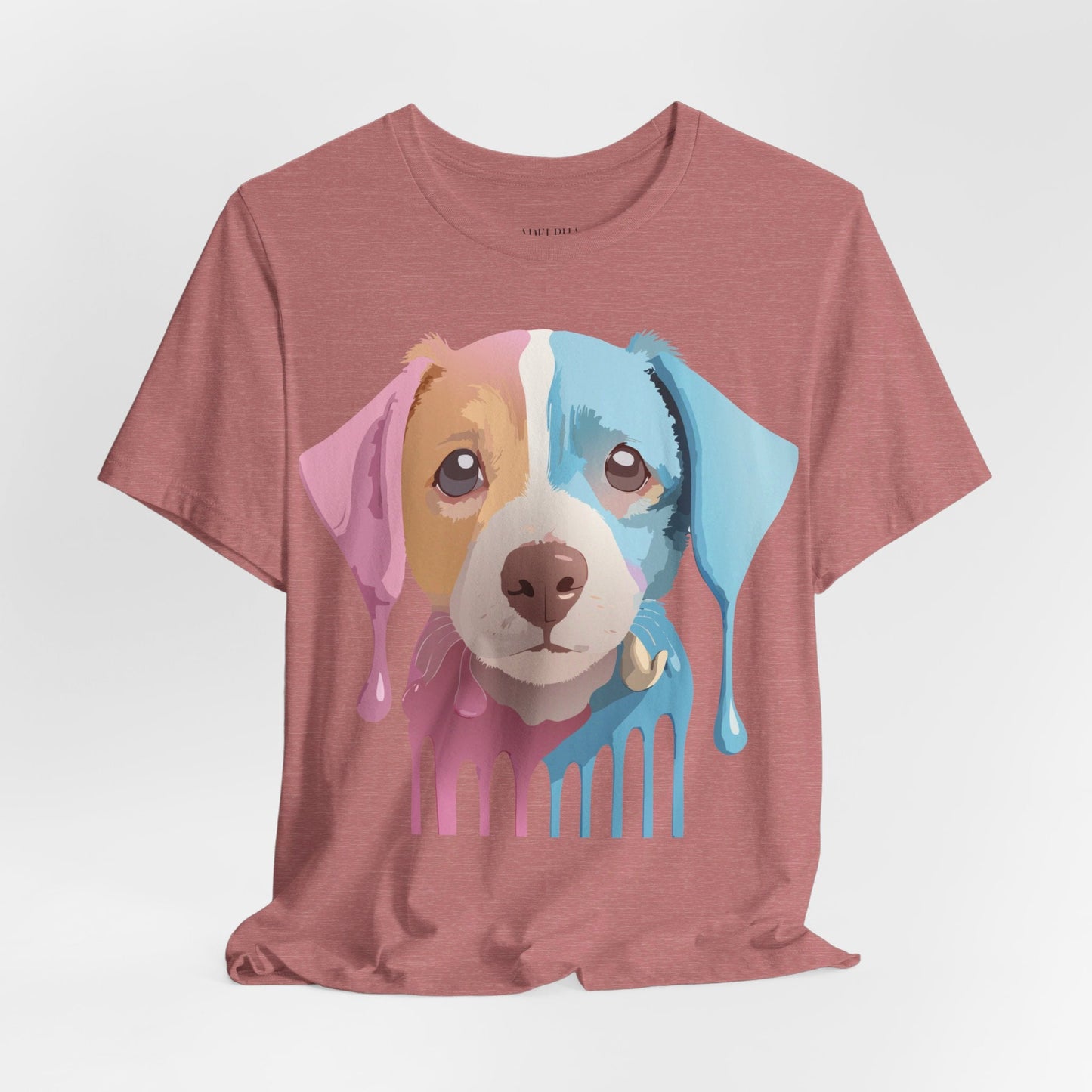 Unisex Dog Graphic Tee With Vintage Inspired Artwork By Adelpha Short Sleeve Casual Shirt