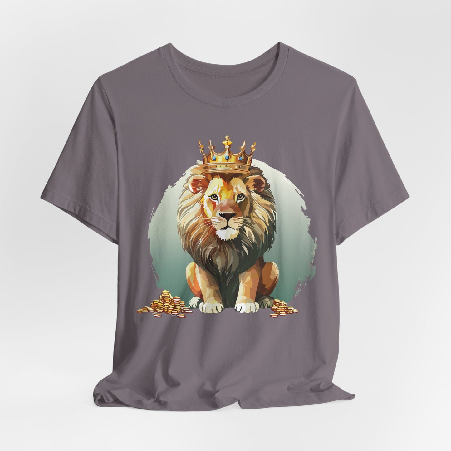 Regal Lion Short Sleeve Tee, Animal Shirt, Lion Tee, Unisex Top, Birthday Gift, Shirt with Animal design