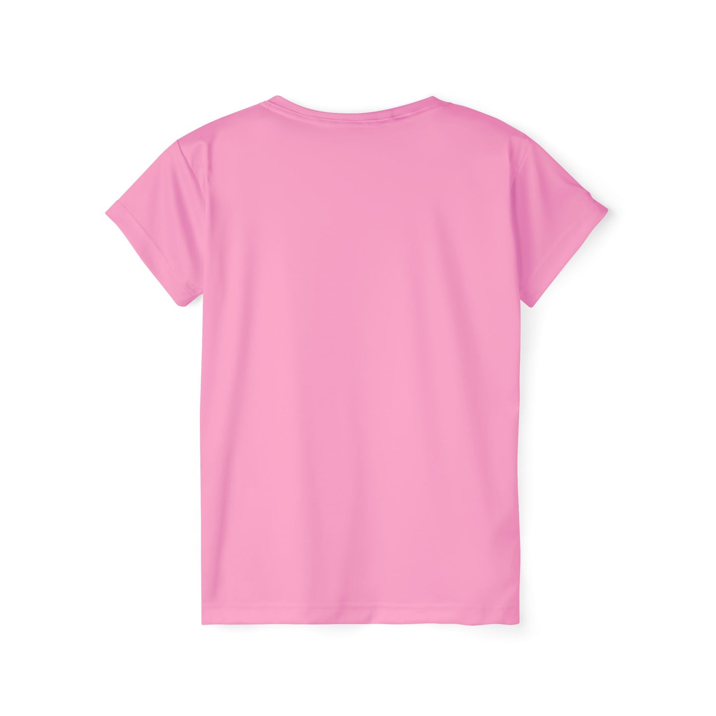 Doll Pink Women's Sports Jersey Short Sleeves 100% Poly Solid Pink Color Print Athletic Tee