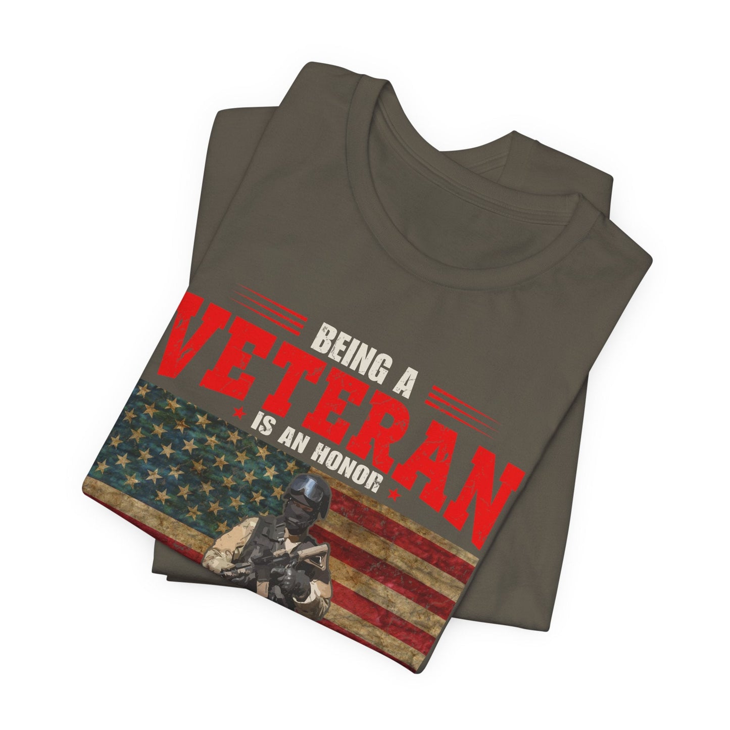 Army Veteran Patriotic Graphic Design Unisex Cotton T-Shirt v34