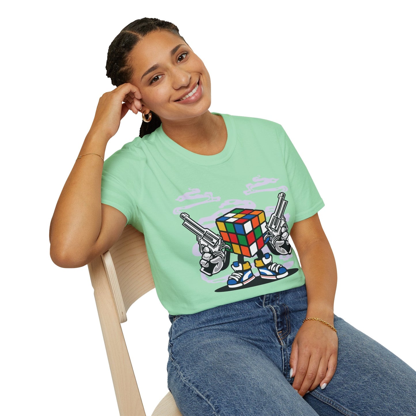Cartoon Animation Funny T Shirt Gildan Softstyle 64000 Unisex Short Sleeve Cotton Tee