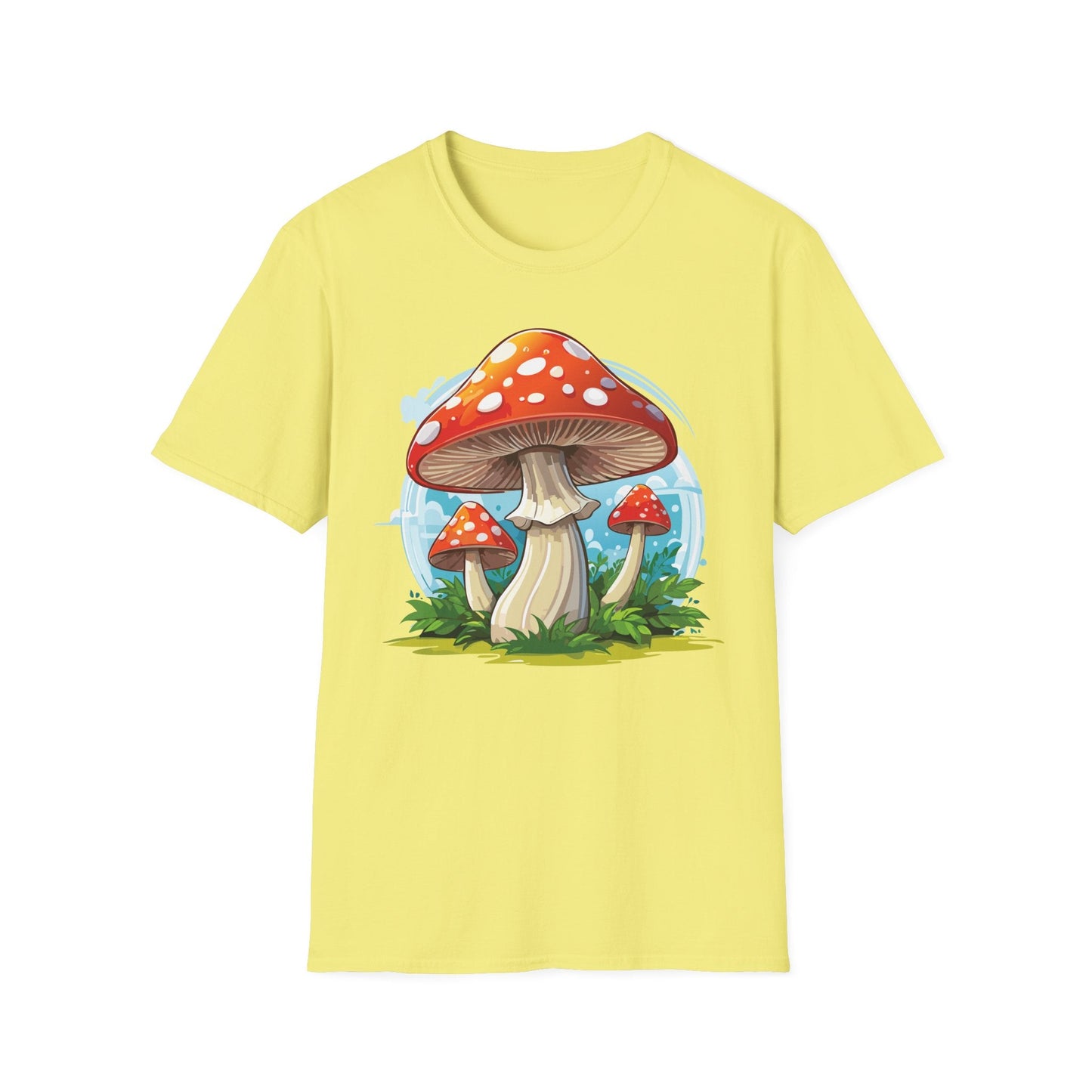Mashroom Tee Shirt Unisex Funny Mashroom Design 100 Percent Cotton Softstyle Tee
