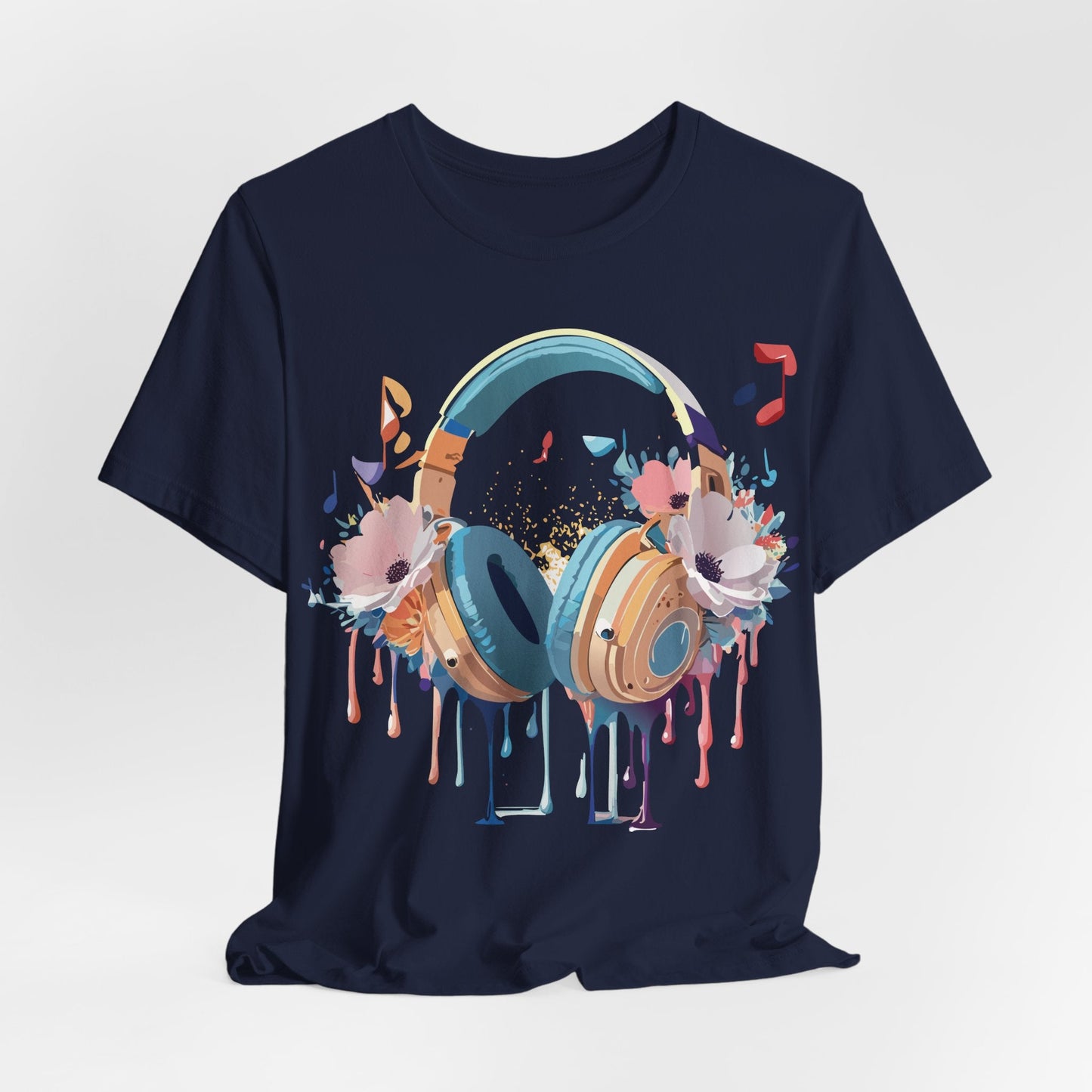 Music Graphic Unisex 100 Cotton Vintage Art with Musical Elements Tee 102