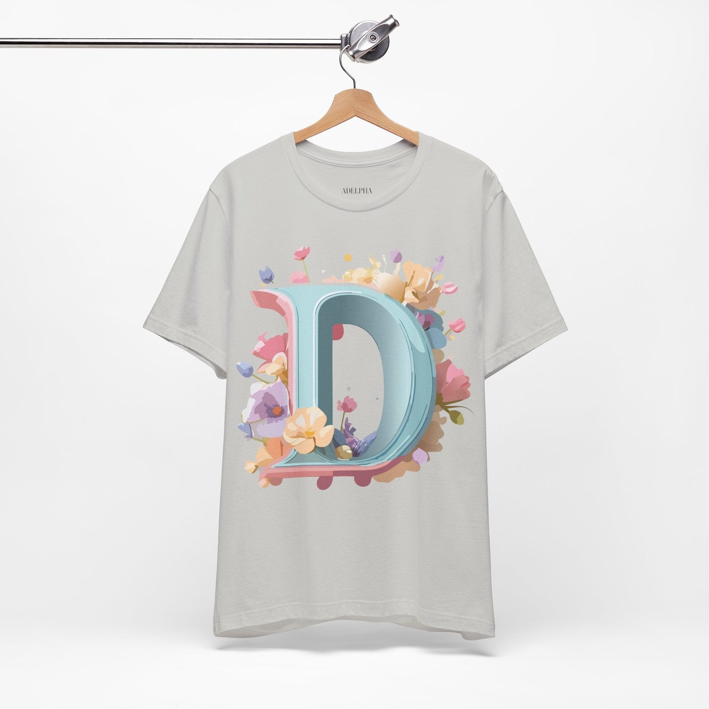 Letter D Graphic T Shirt Unisex Short Sleeve Art Design Tee By Adelpha Vintage Inspired Artwork