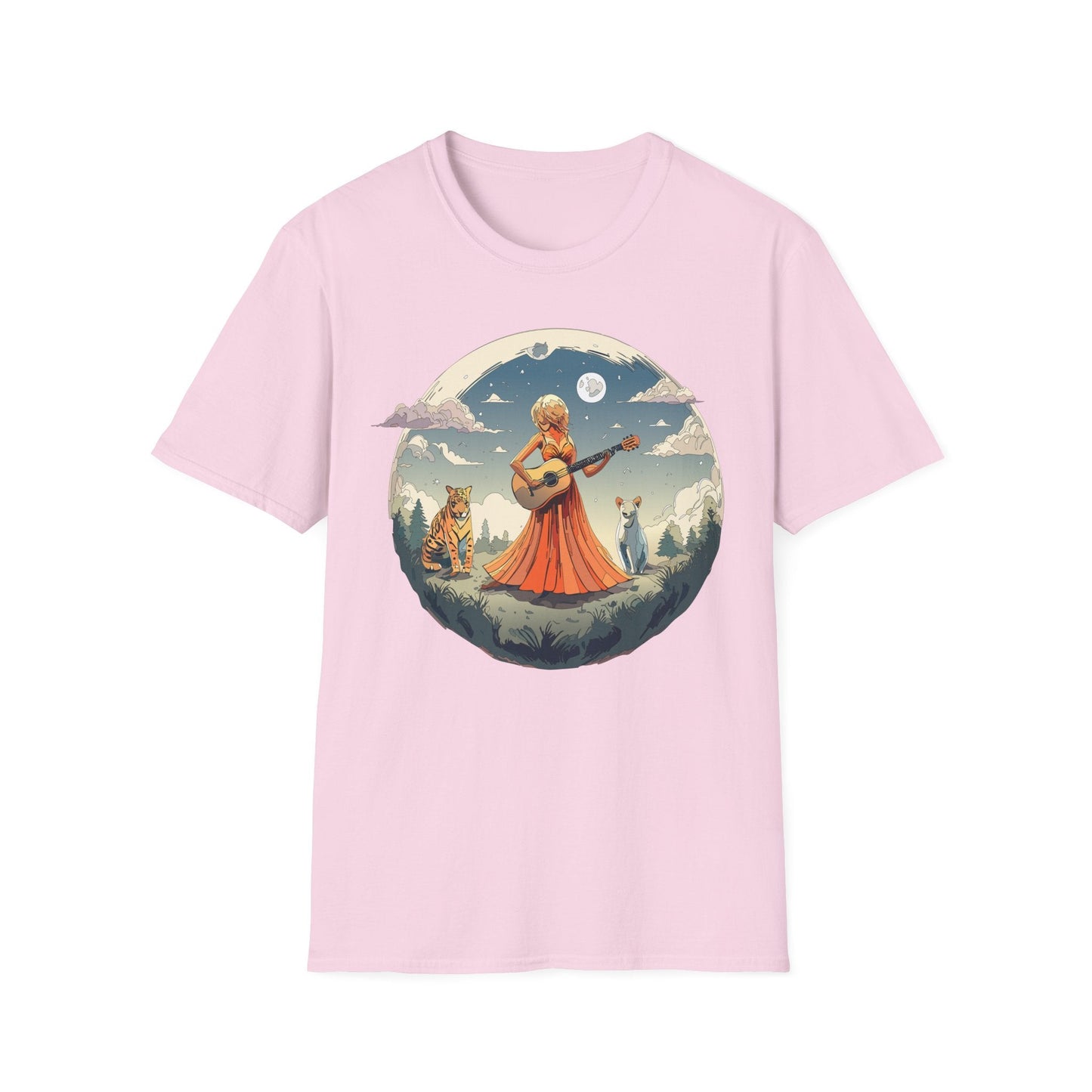 Womens Graphic T Shirt Art Design Tee Ladies Unisex Softstyle Cotton Tee Gildan 64000 Comfort