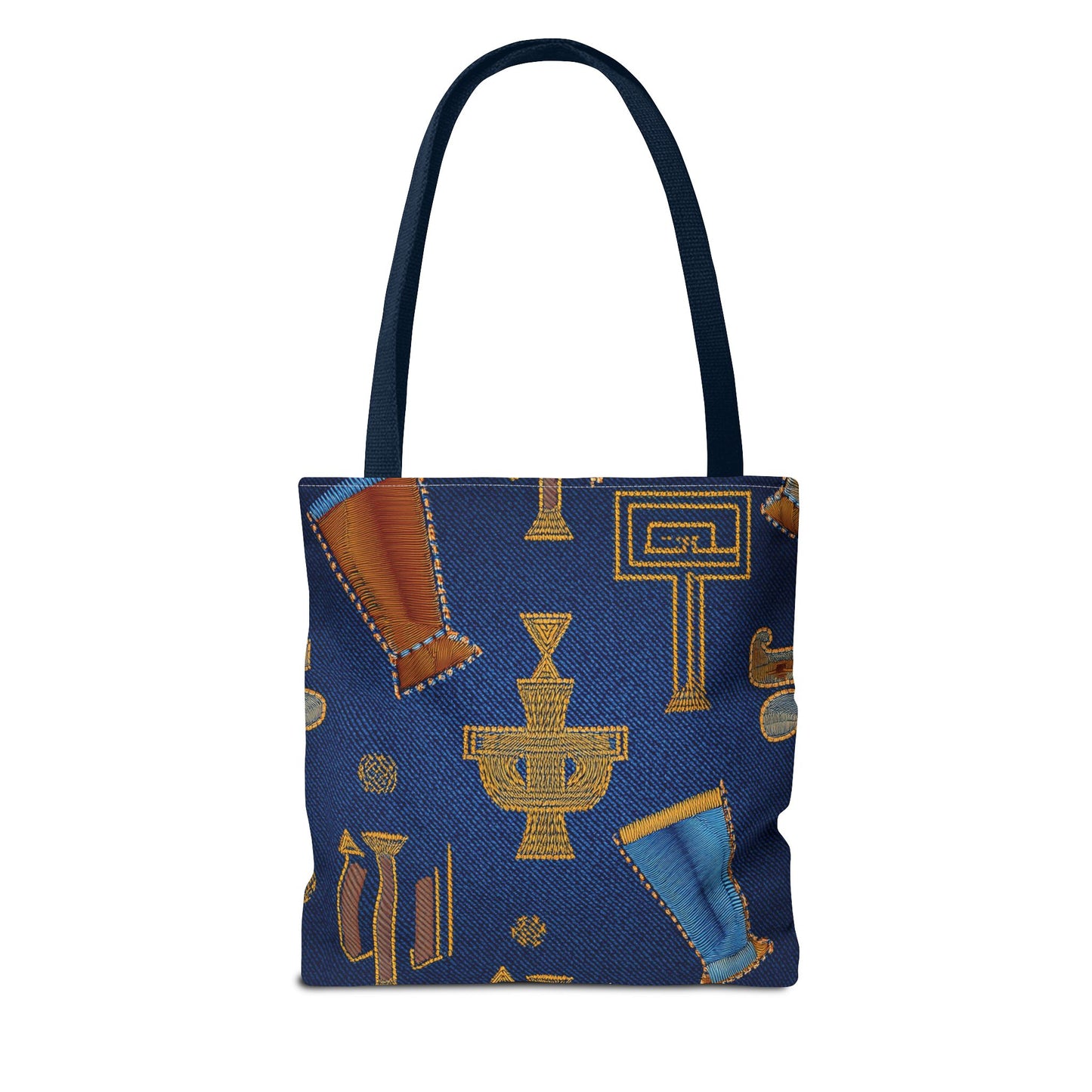 Denim Fabric Imitation Print Unisex Canvas Bag Poly Spun 3 Sizes Tote Bag 185-2
