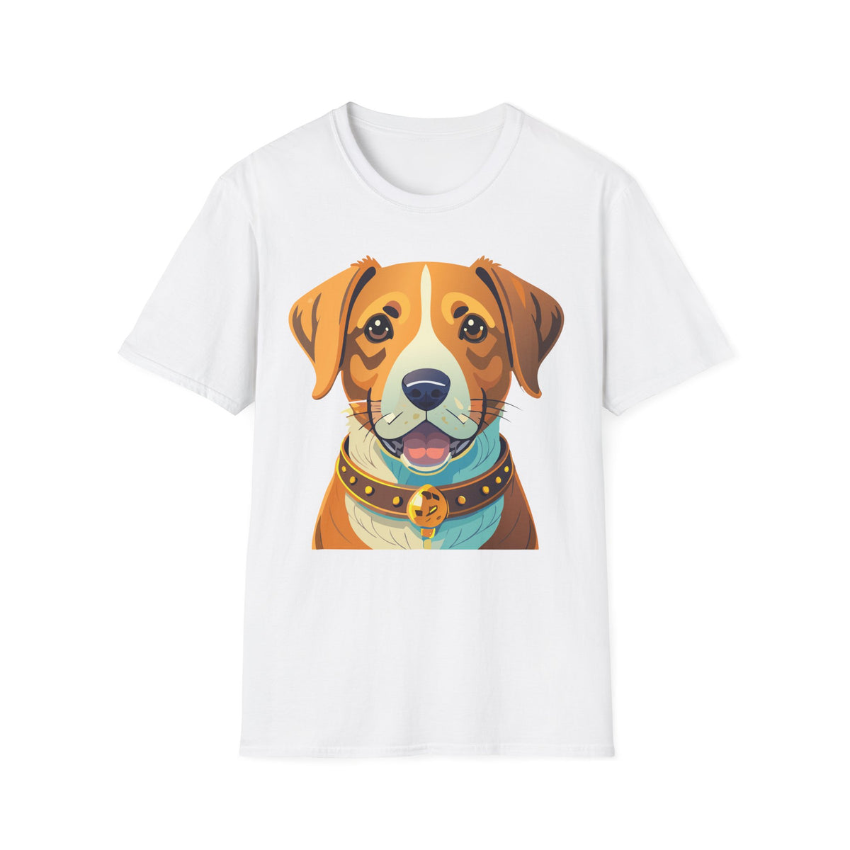 Happy Brown Dog Face T-Shirt | Cute Pet Portrait Tee