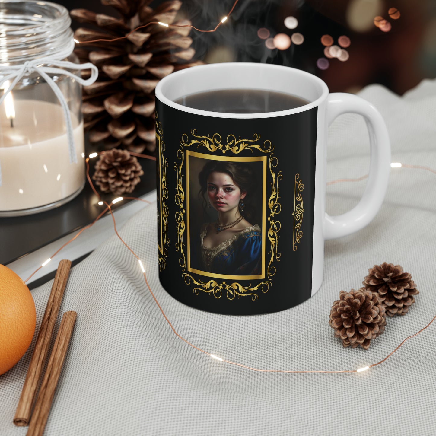 Coffee & Tea Mug with Antique Portraits