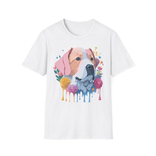 Dog Shirt Unisex Softstyle Cotton Tee 64000 Graphic Animal Print