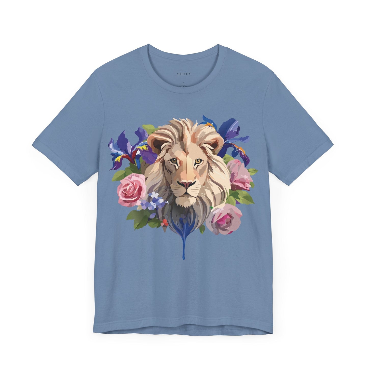 Adelpha Lion Graphic T Shirt Unisex Short Sleeve Art Design Tee Vintage Inspired