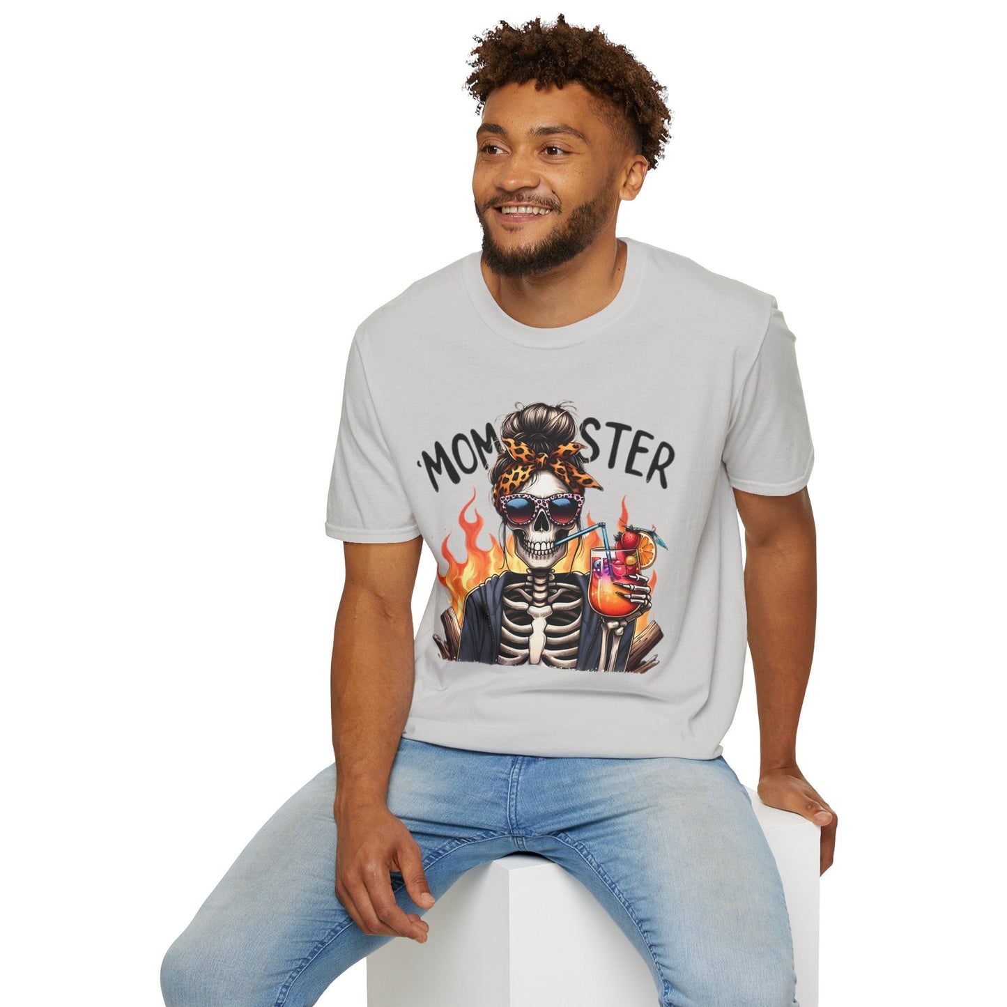 Skull Tee Shirt Unisex Skeleton Shirt Softstyle Gildan 100 Percent Cotton Graphic Tee
