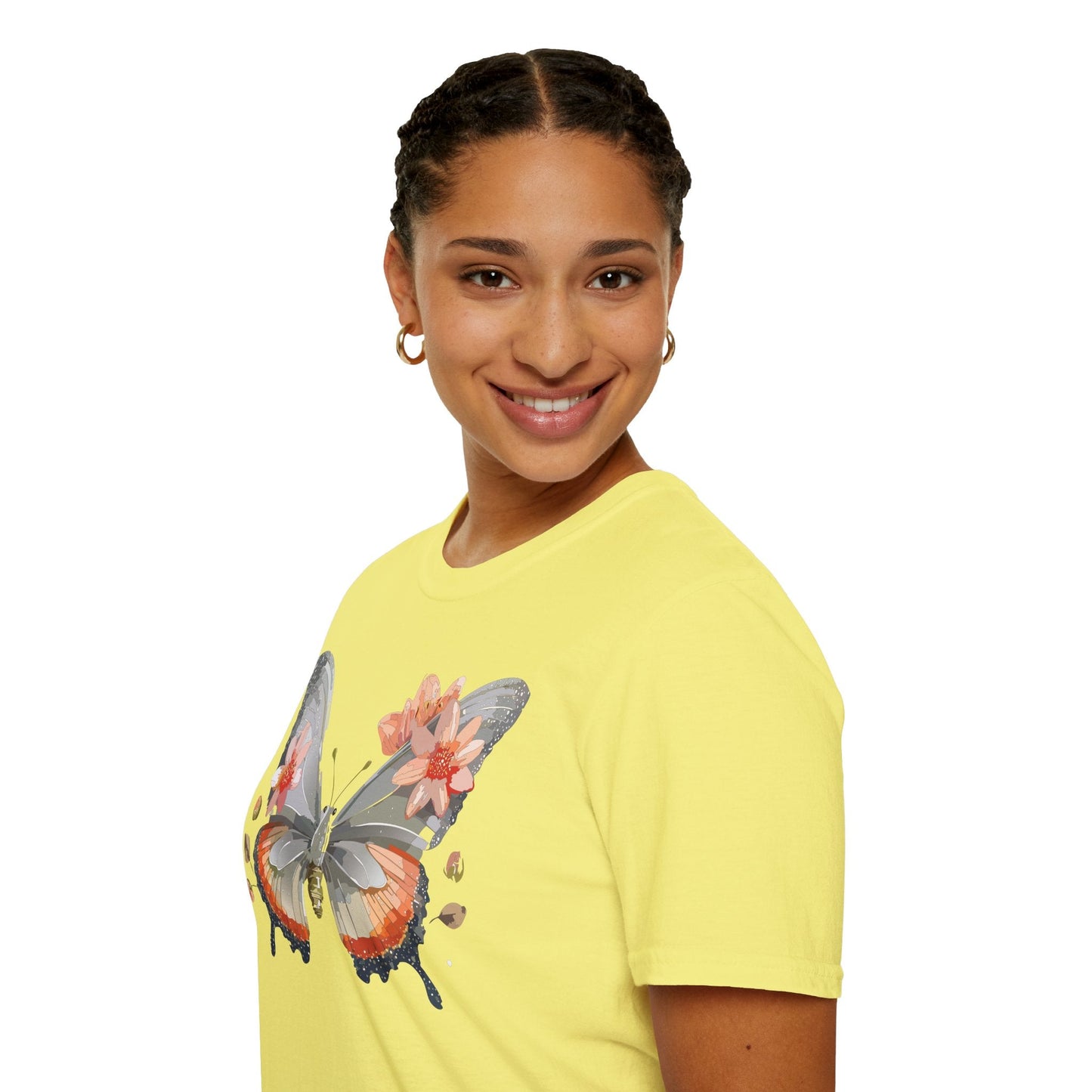 Monarch Butterfly T Shirt Unisex Softstyle Gildan 64000 100 Percent Ring Spun Cotton Tee