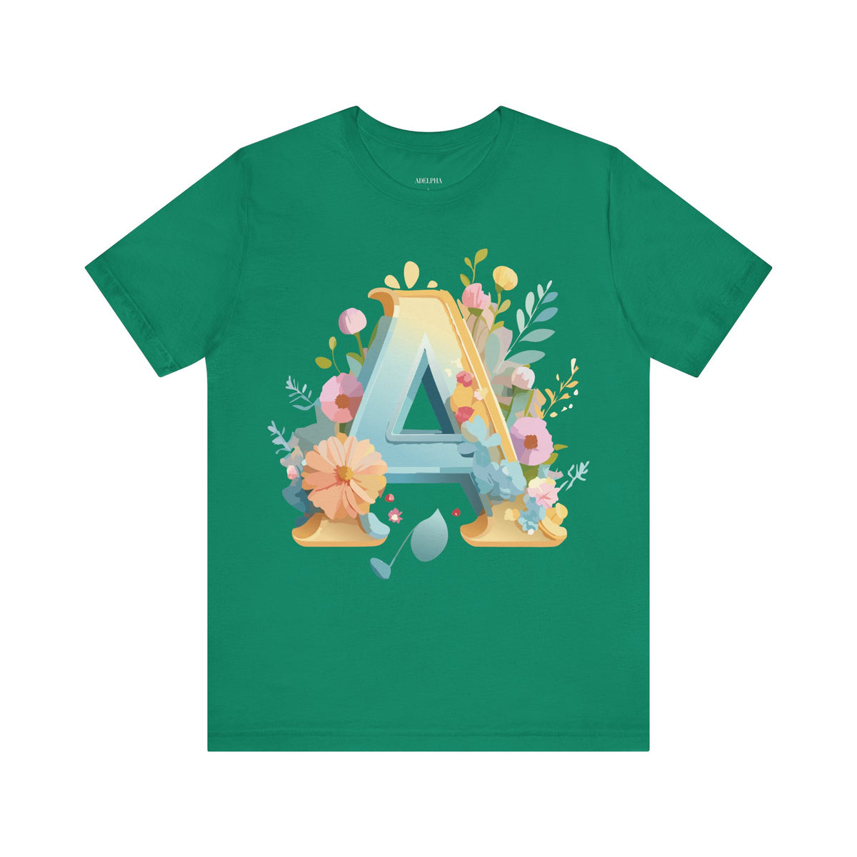 Letter A Graphic Unisex Cotton Bella+Canvas Tee with Art Letter Design
