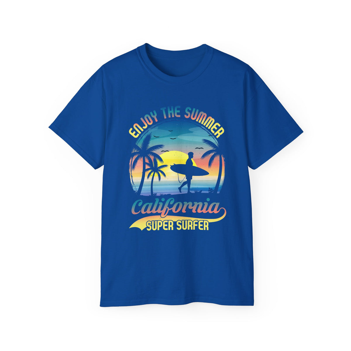 California Super Surfer Enjoy the Summer T-Shirt | Surf Sunset Tee