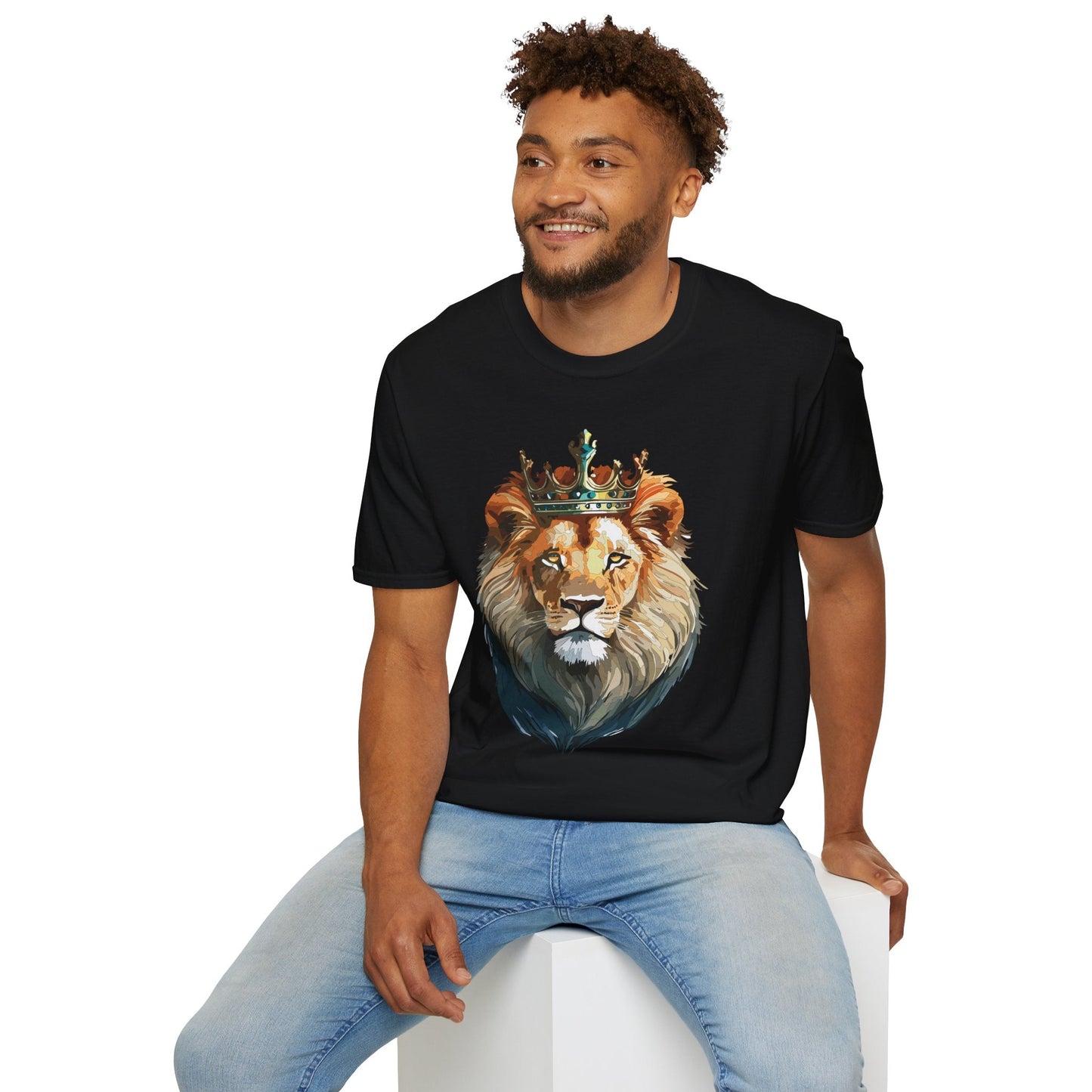 Lion Shirt Unisex Softstyle Tee Gildan 64000 100 Percent Ring Spun Cotton
