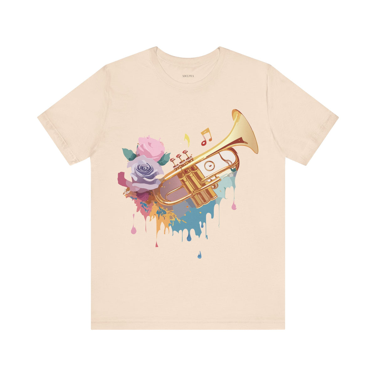 Music Graphic Unisex Cotton Bella+Canvas Tee with Art Design m164