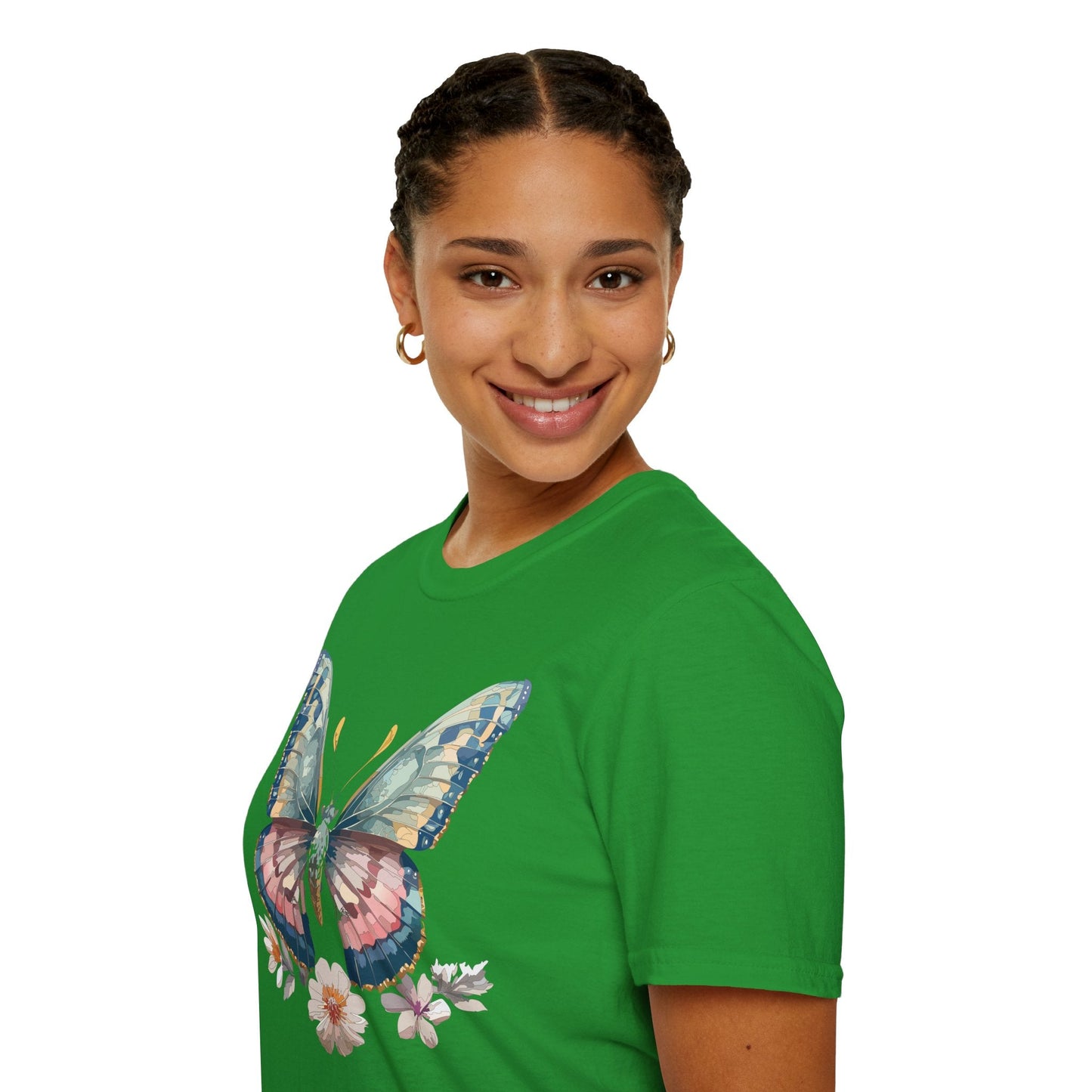 Butterfly Shirt Unisex Monarch Design Gildan Softstyle 64000 Ring Spun Cotton Tee