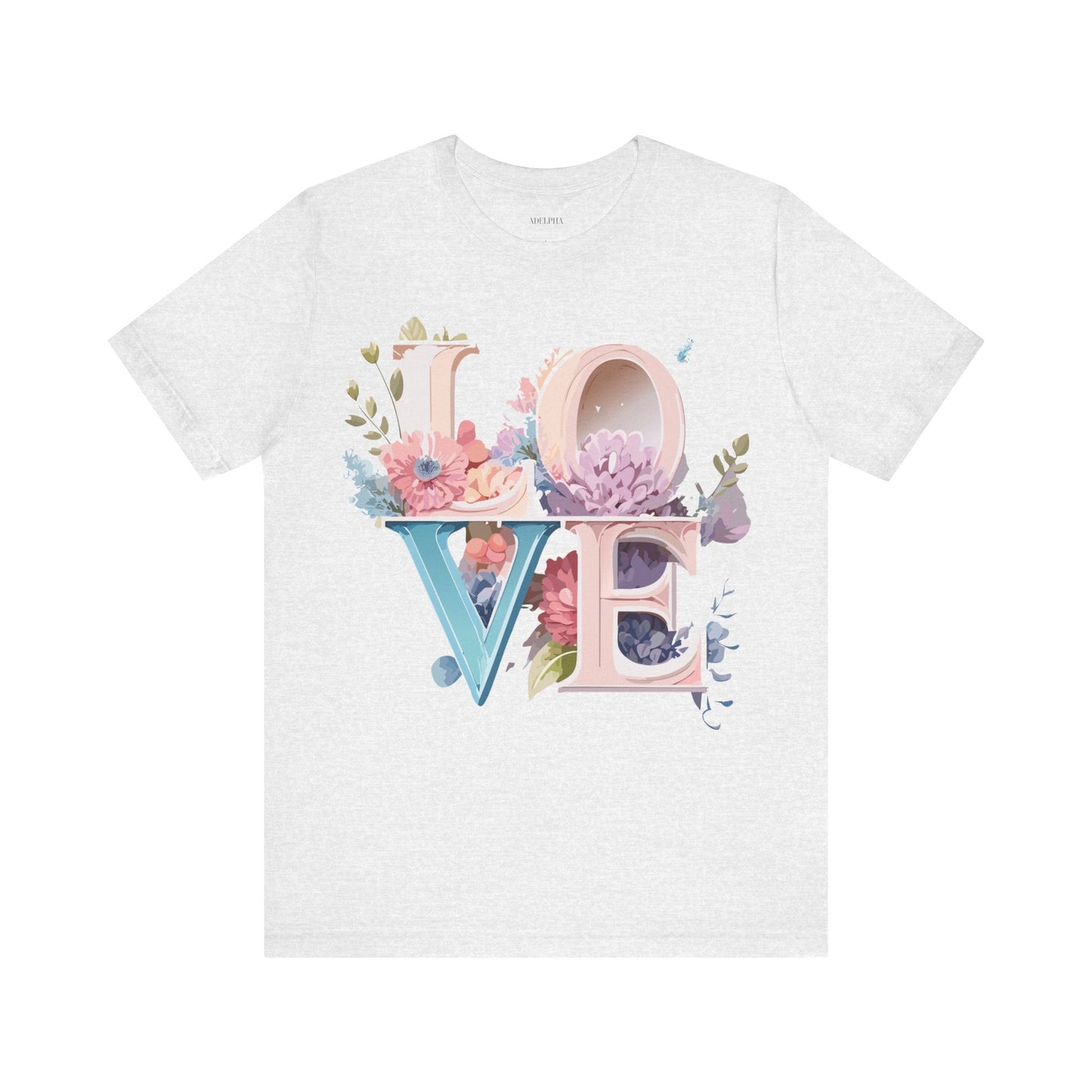 Valentine Day Graphic Unisex 100 Cotton Vintage Artwork with Love and Flower Design Tee 43