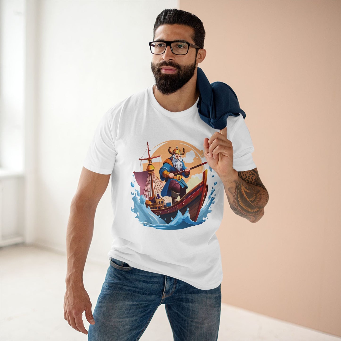 Viking Graphic Unisex 100 Cotton Staple Tee 4