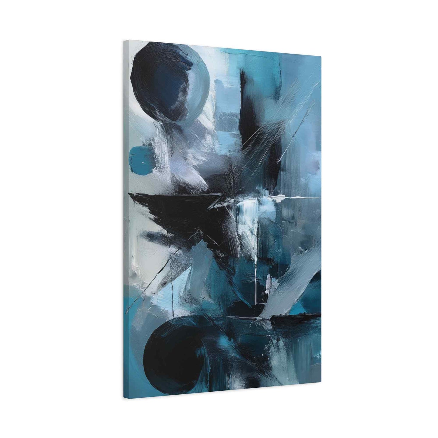 Blue Abstract Painting Print Canvas 20x24,20x30,24x30, 24x32,24x36,30x40, 32x48,36x48,40x60 Pine-Wood Inner Frame ABS-29