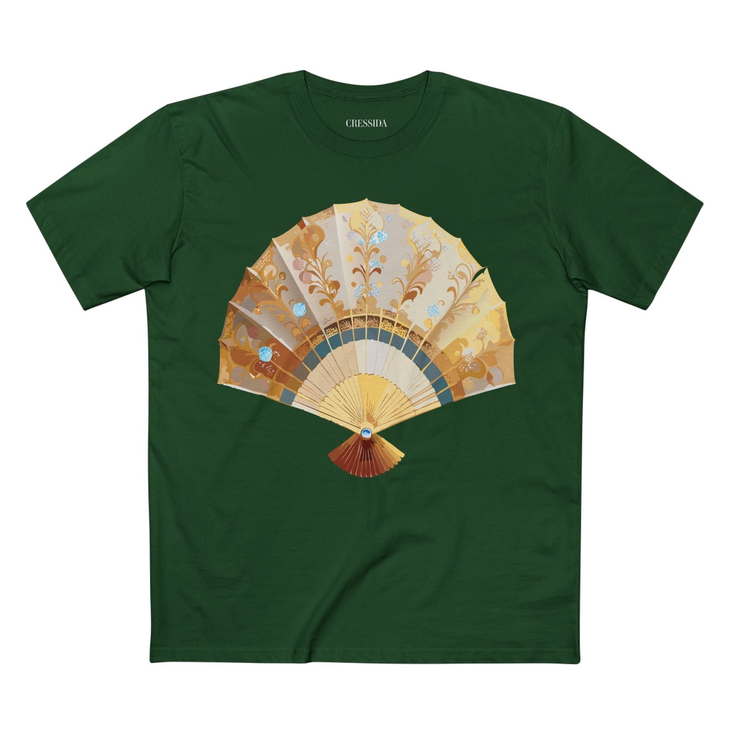 Antique Fan Graphic Design T-Shirt Unisex 100 Cotton Floral Carnival Artwork Tee 21