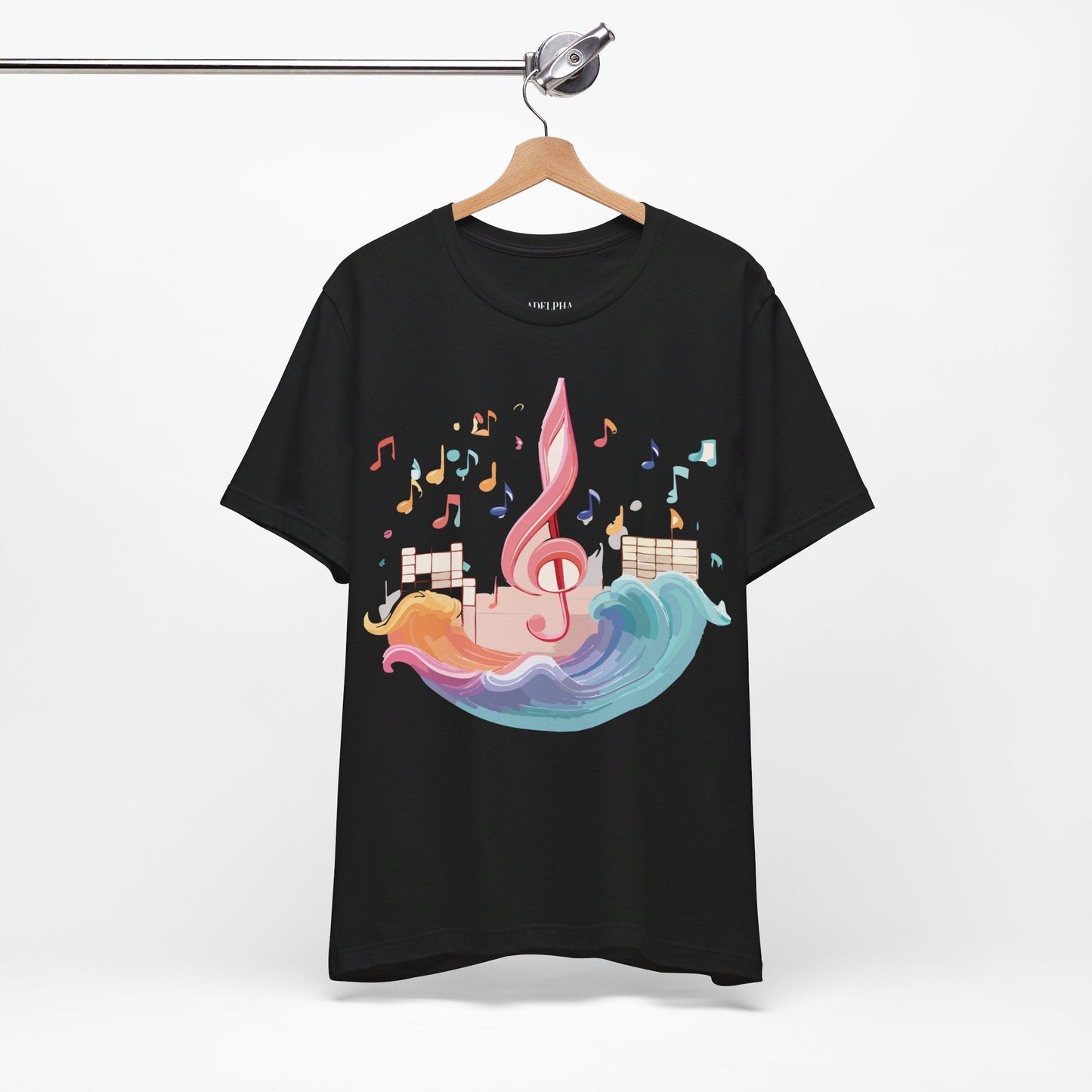 Adelpha Music Graphic T Shirt Unisex Short Sleeve Tee Vintage Inspired Art Design Premium