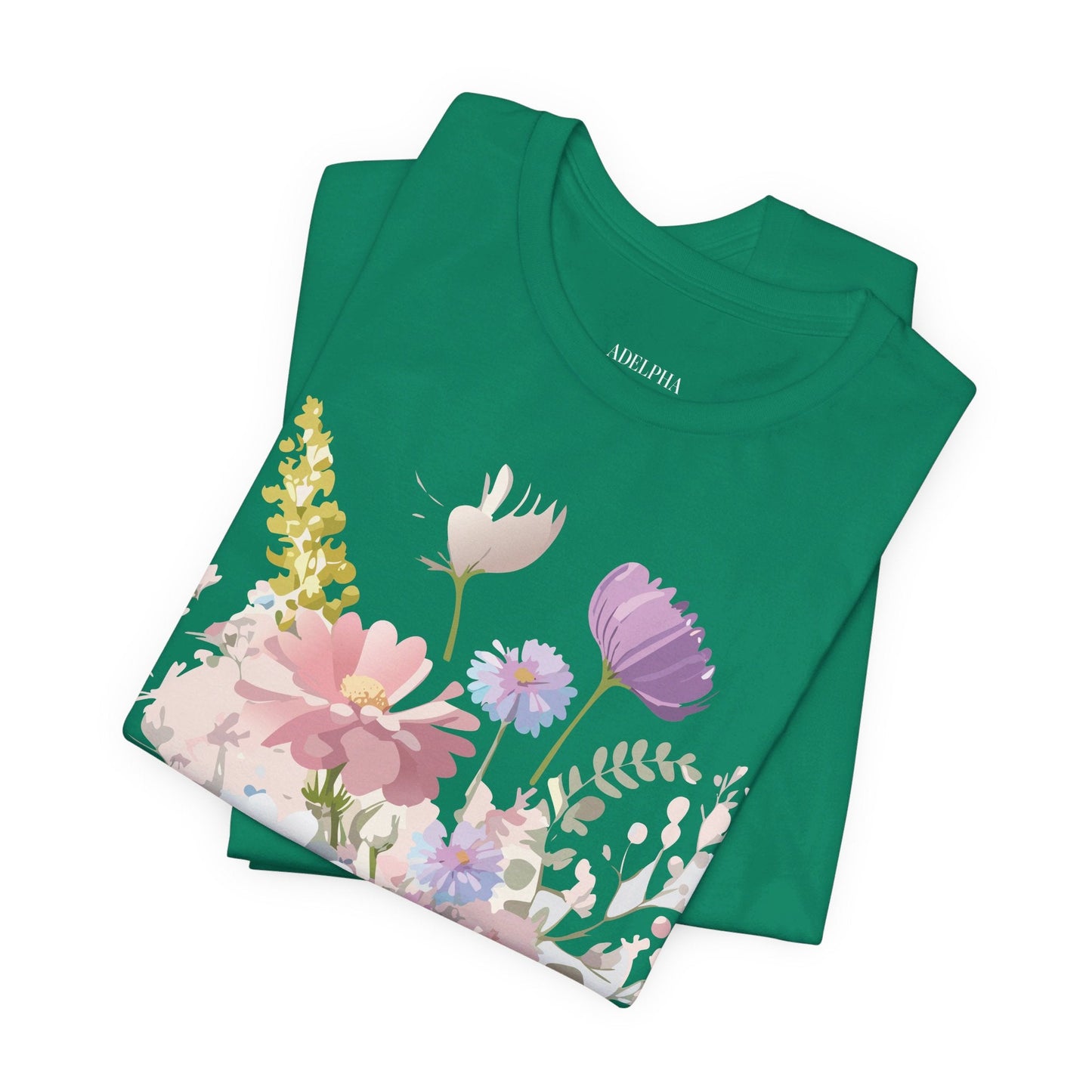 Adelpha Floral Graphic T Shirt Unisex Jersey Short Sleeve Art Design Vintage Inspired Premium