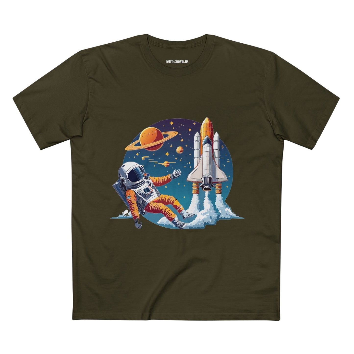 Cosmos Astronaut Shirt CS 24 Unisex Premium Cotton Tee With Original Art Design Retro2Nova