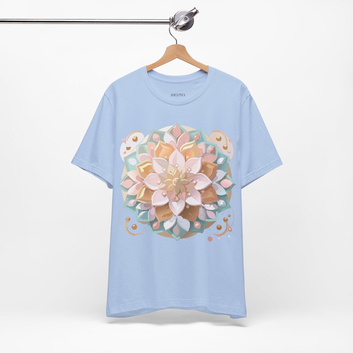 Mandala Graphic Unisex 100 Cotton Vintage Floral Artwork Tee 11