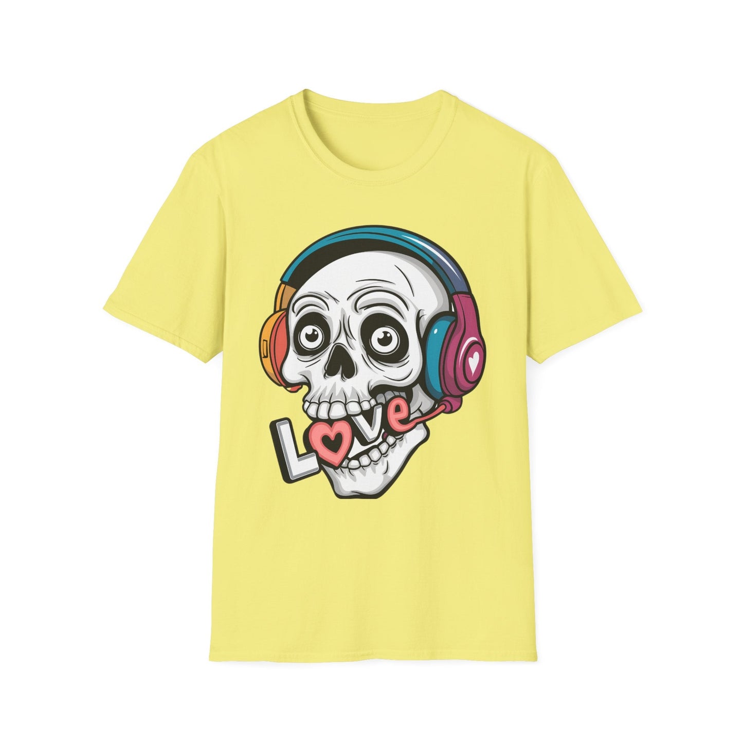 Skull Tee Shirt Unisex Skeleton Shirt With Skull Artwork Gildan Softstyle Cotton Tee