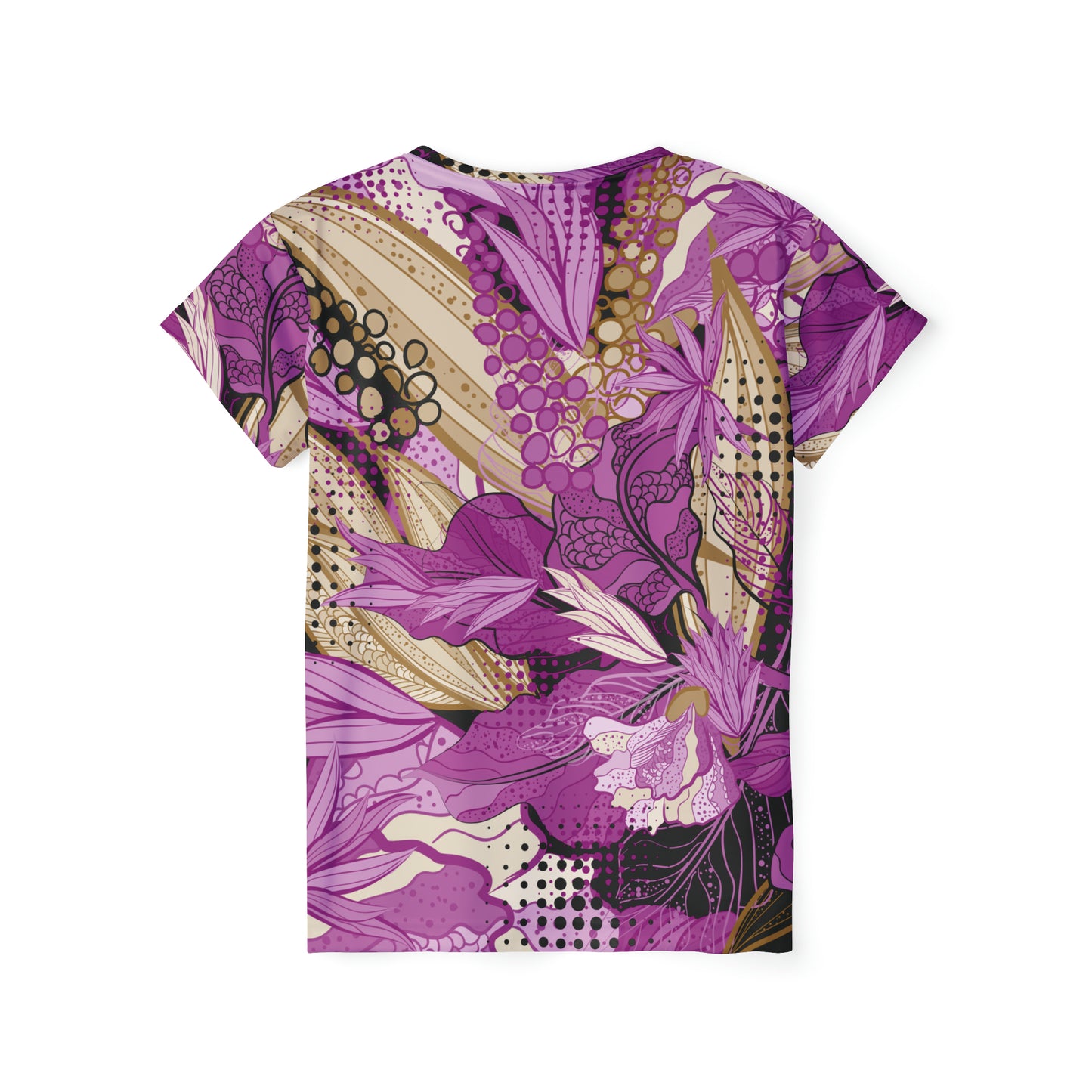 Camiseta de poliéster con estampados florales