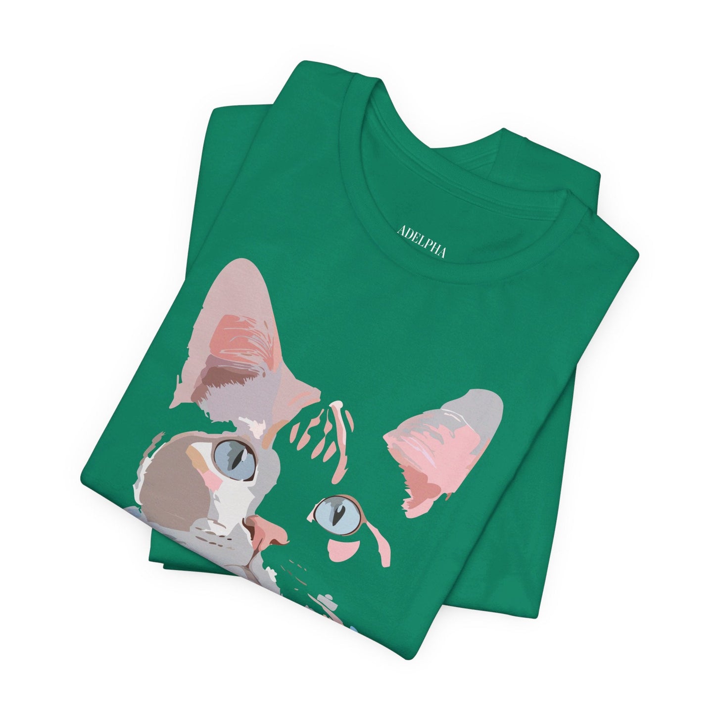 Cat Graphic T Shirt Unisex Short Sleeve Tee Vintage Inspired Artwork Adelpha