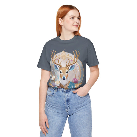 Medallion Graphic Unisex 100 Cotton Vintage Animal Medal Artwork Tee 71