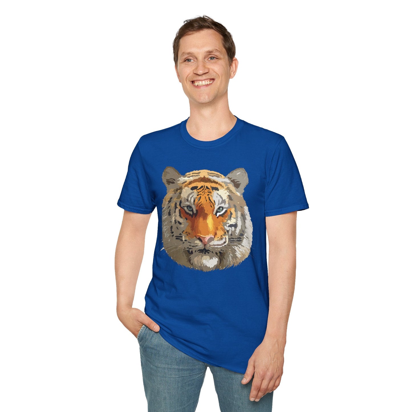 Unisex Tiger Shirt Animal Print Tee Gildan Softstyle Cotton Quality