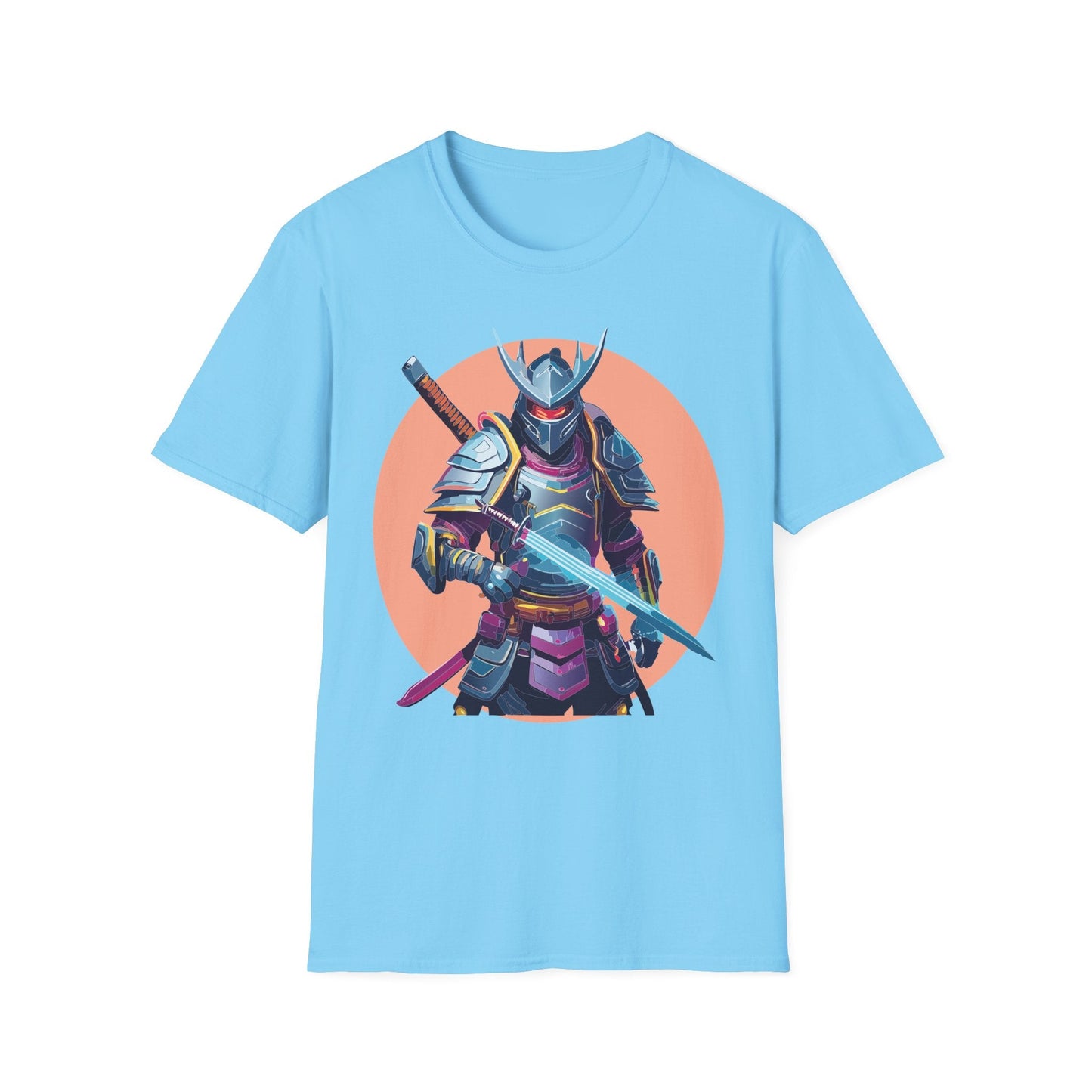 Samurai Shirt Unisex Tee Gildan Softstyle 64000 One Hundred Percent Ring Spun Cotton Comfort