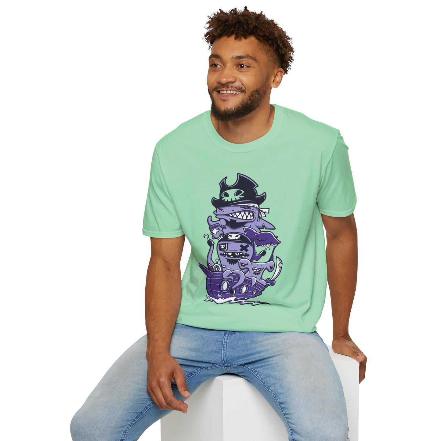 Cartoon T Shirt Animation Tee Unisex Softstyle 64000 100 Percent Ring Spun Cotton Funny Graphic Tee