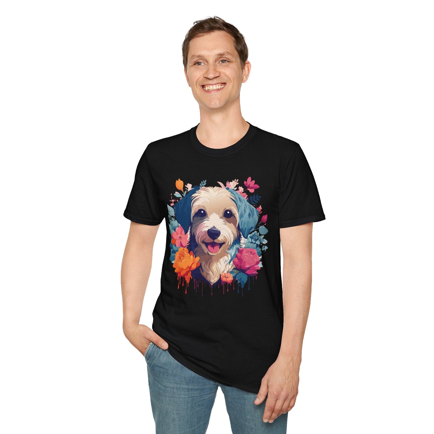 Dog Shirt Unisex Animal Tee Made From 100 Percent Ring Spun Cotton