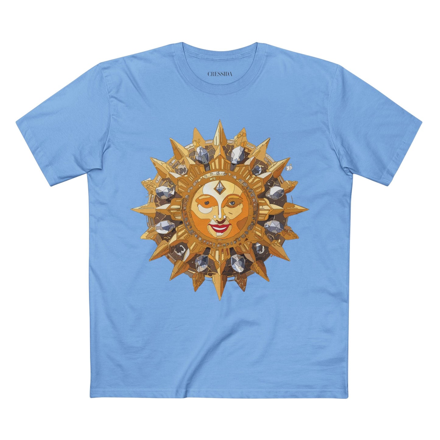 Gold Sun Graphic Unisex 100 Cotton T-Shirt with Golden Art Design 13