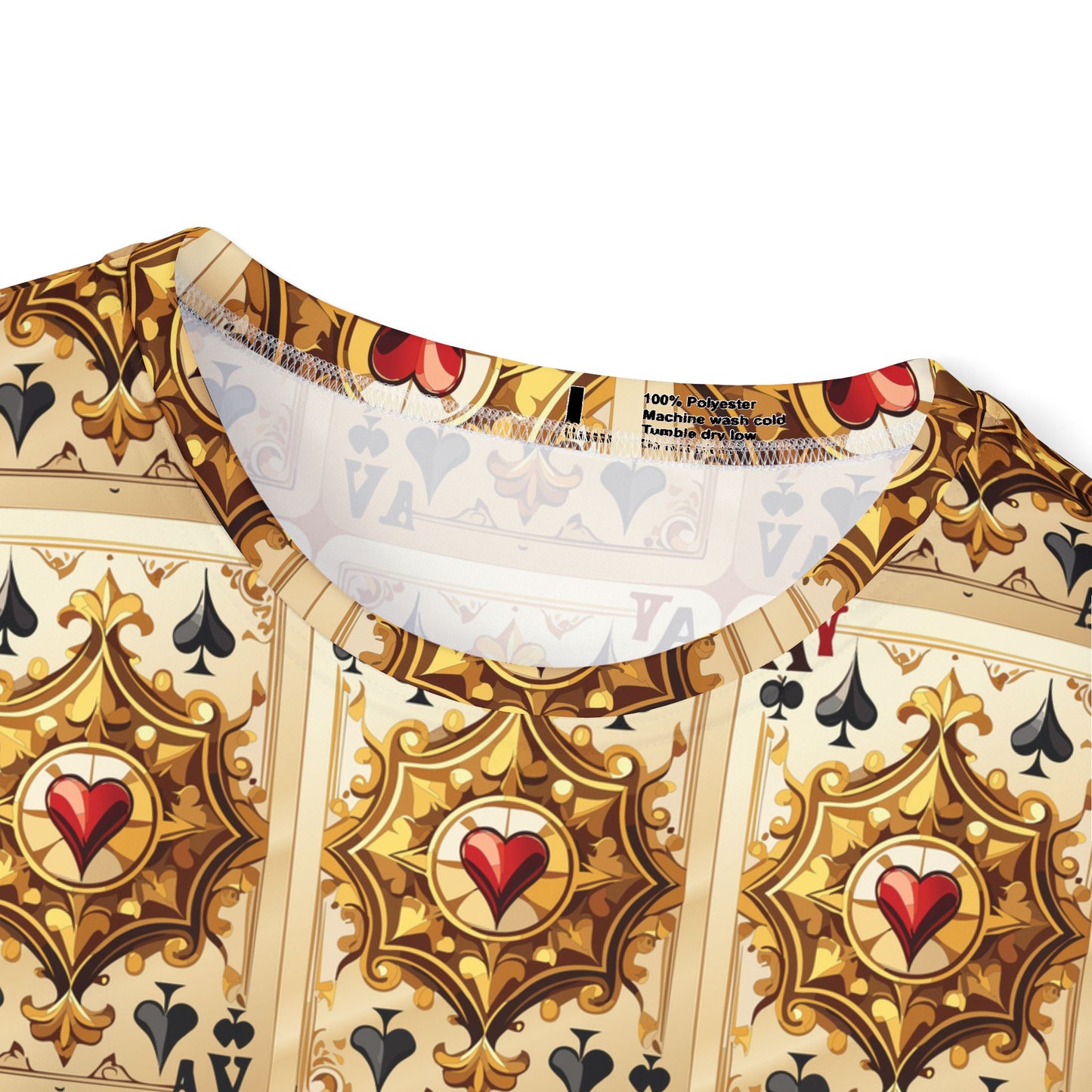 Ace Spades Graphic T-Shirt, Art Design Poly Shirt, All Over Print Graphic Tee, Playing Cards T-Shirt, Playing Cards Tees