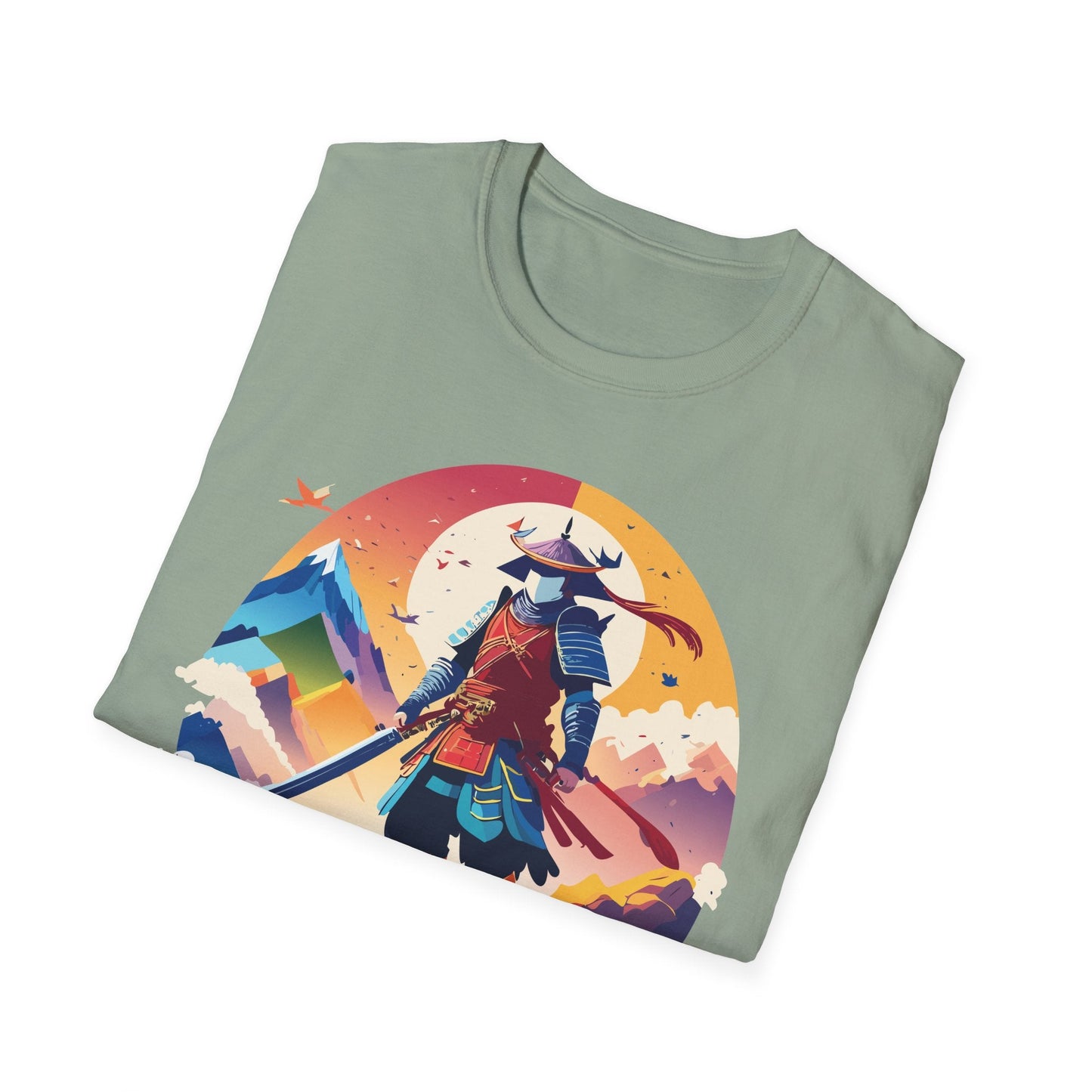 Samurai T Shirt Unisex Softstyle Gildan 64000 100 Percent Ring Spun Cotton Tee For Everyday Wear