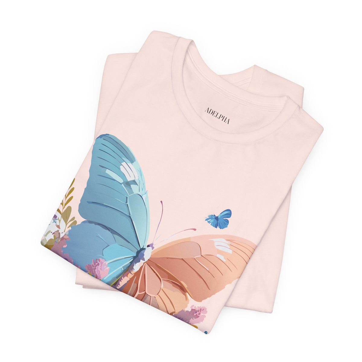 Butterfly Graphic Unisex Cotton Bella+Canvas Tee with Art Design n25