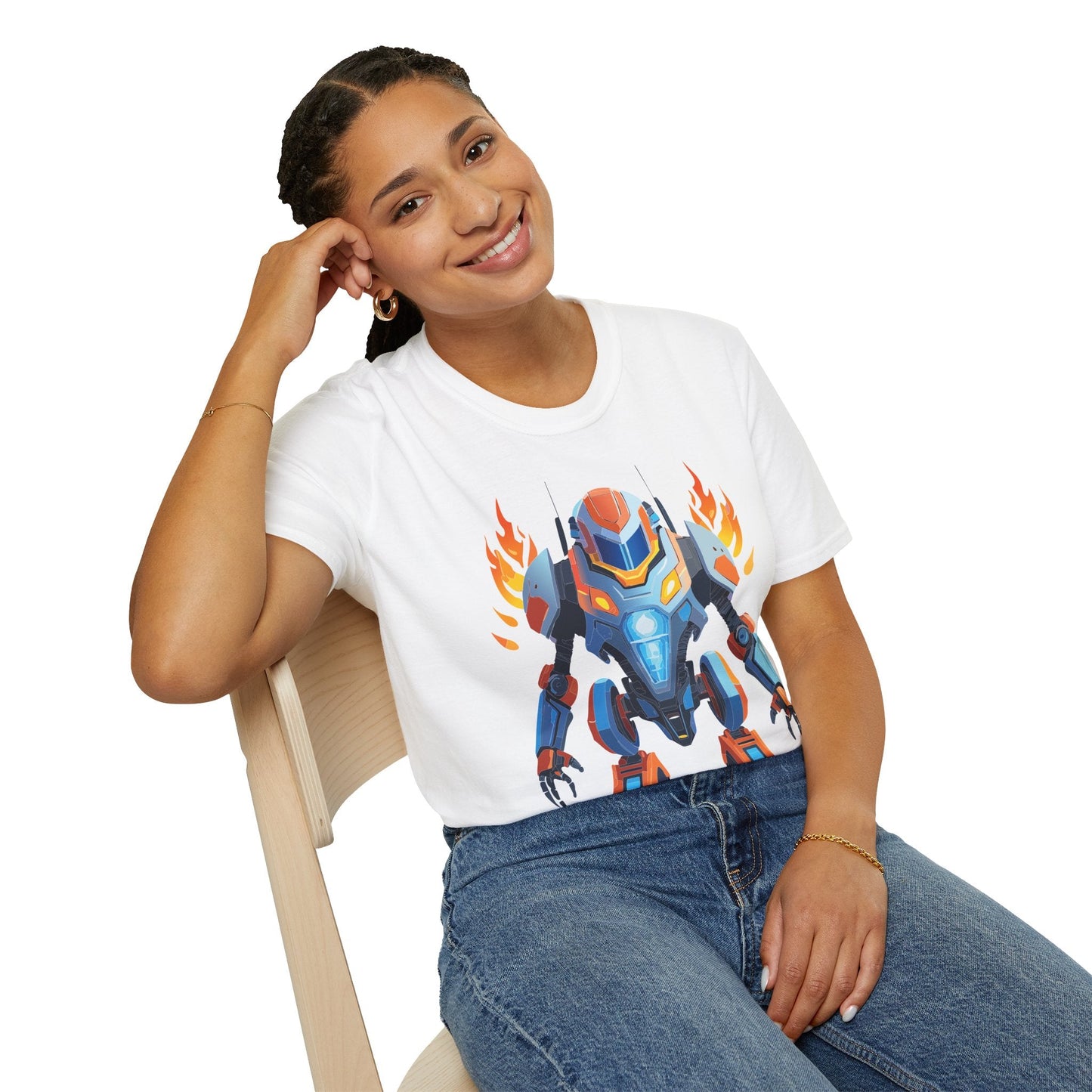 Cyborg Tee Unisex Robot Shirt Terminator Shirt Art Design Gildan Softstyle 64000 Cotton Tee